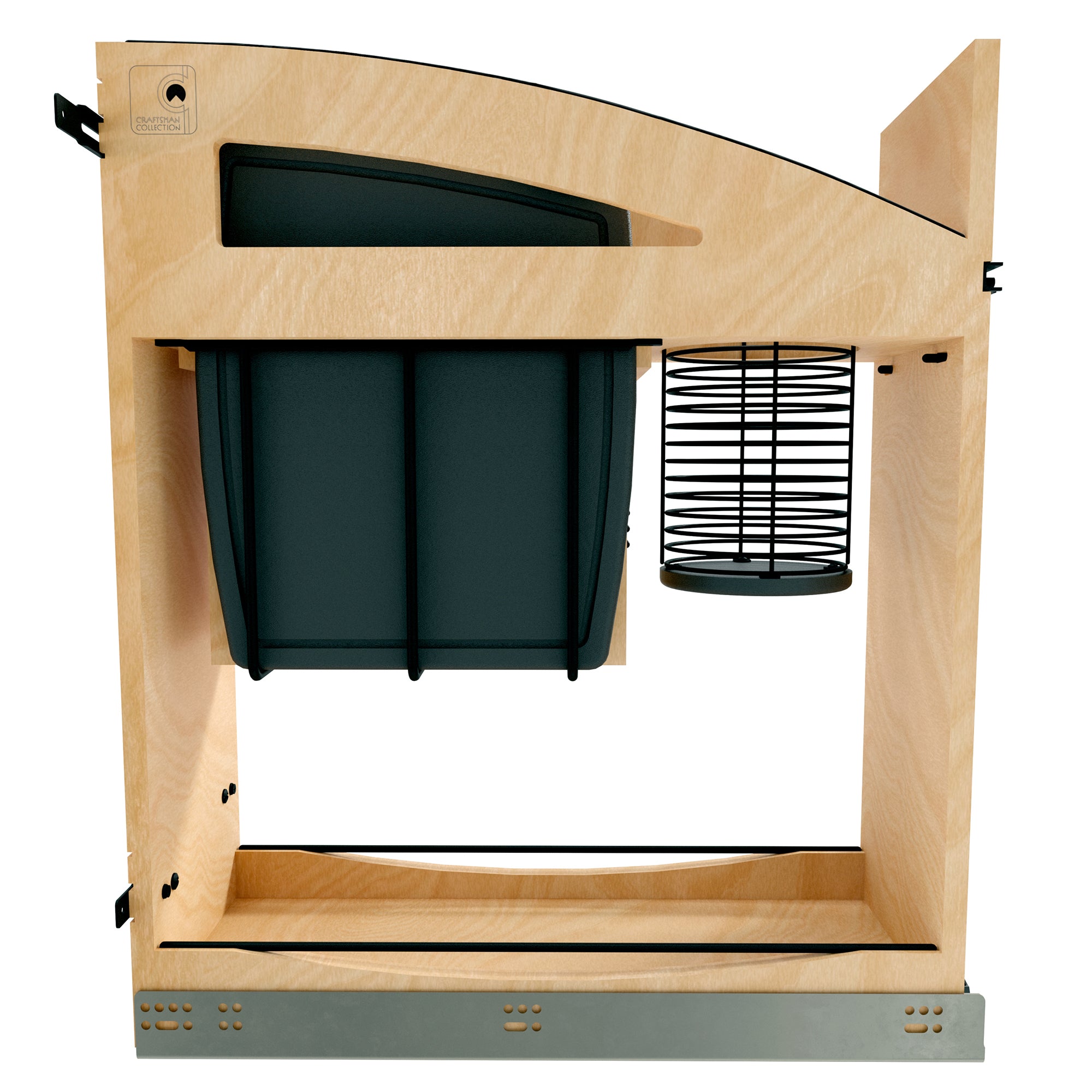 Rev-A-Shelf Knife Pullout Organizer with Soft-Close for 12" Base Cabinets - VMInnovations