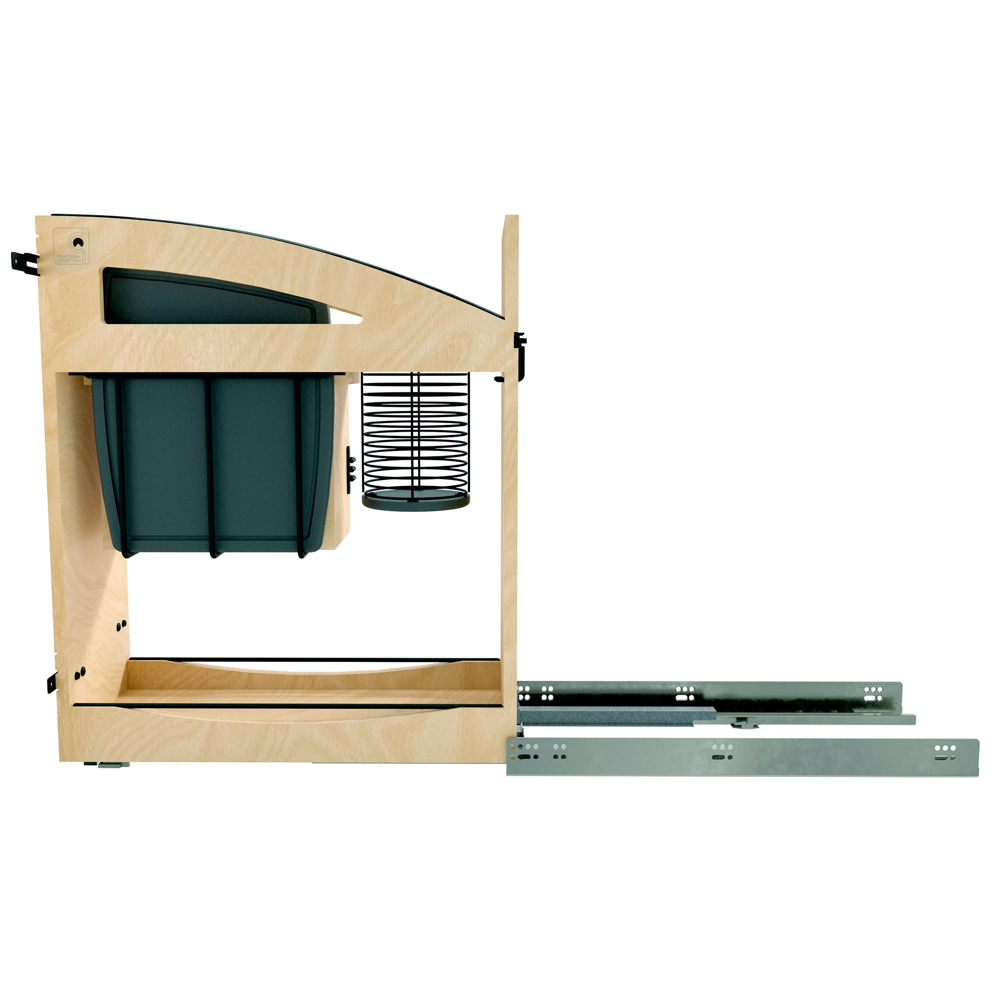 Rev-A-Shelf Knife Pullout Organizer with Soft-Close for 12" Base Cabinets - VMInnovations