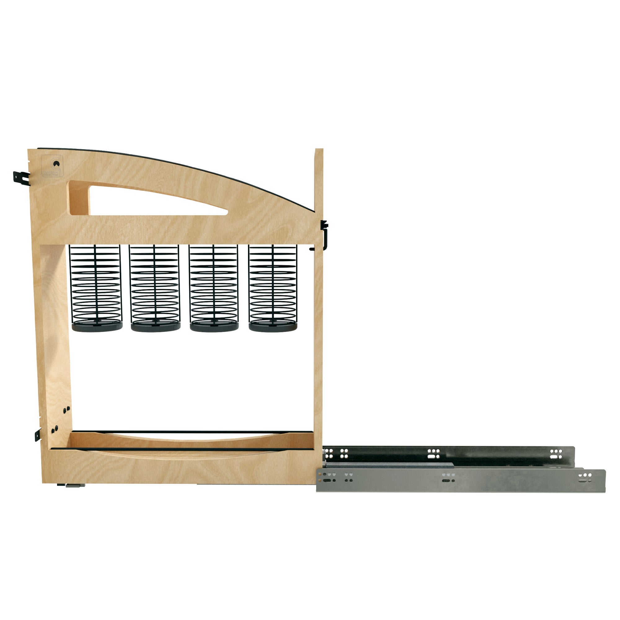 Rev-A-Shelf Utensil Pullout Organizer with Soft-Close for 9" Base Cabinets - VMInnovations