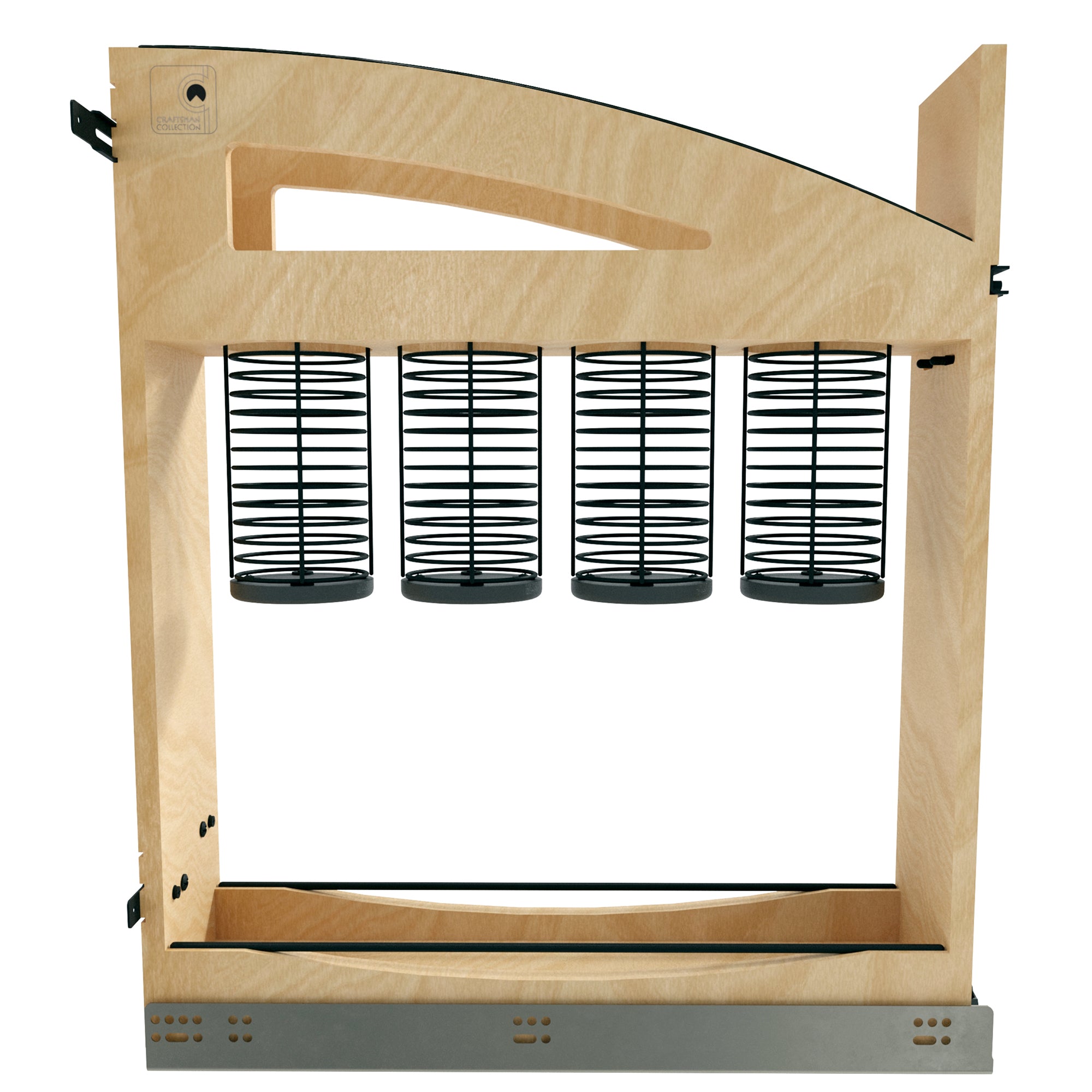 Rev-A-Shelf Utensil Pullout Organizer with Soft-Close for 9" Base Cabinets - VMInnovations
