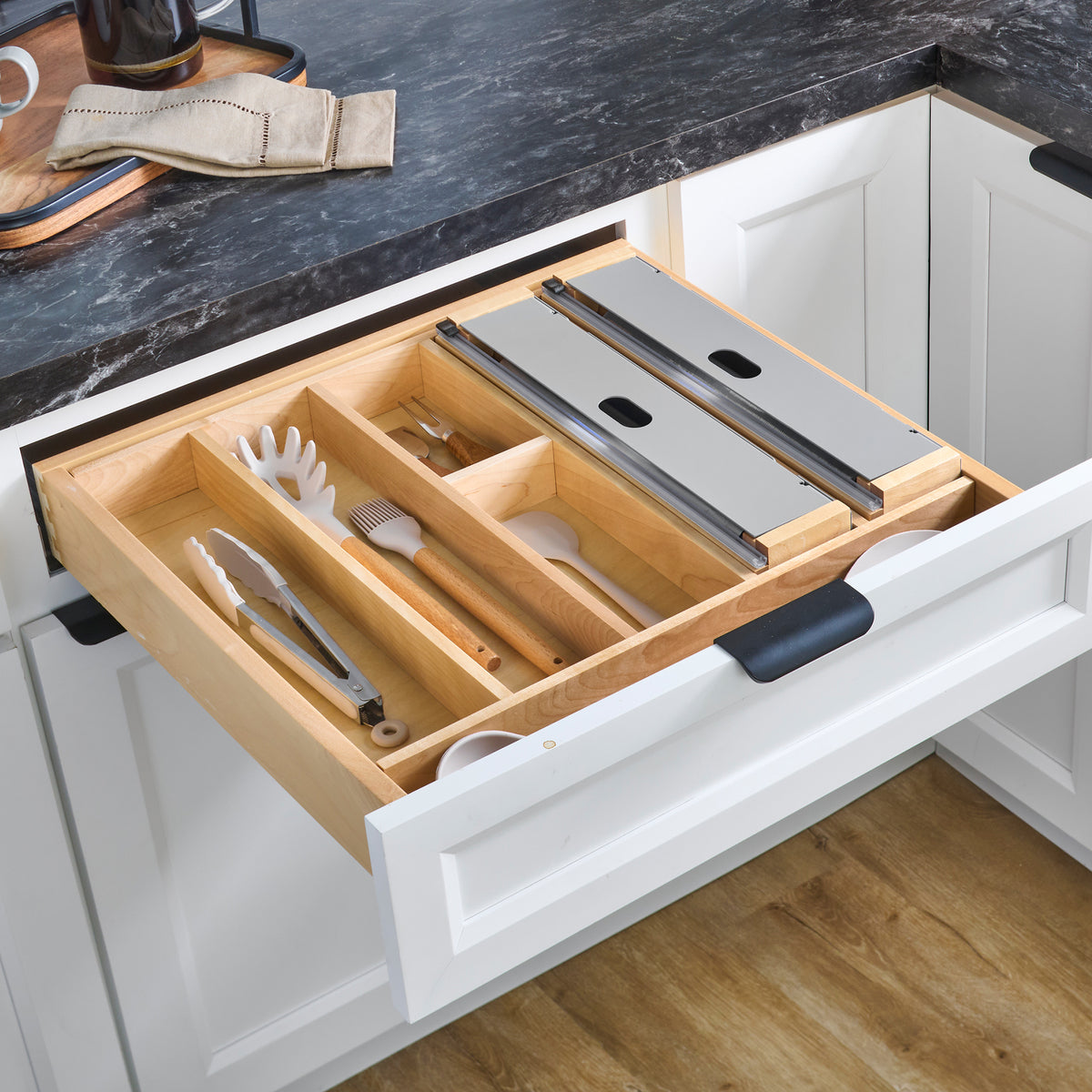 Rev-A-Shelf Foil Wrap Insert Organizer and Dispenser for Kitchen, Gray - VMInnovations