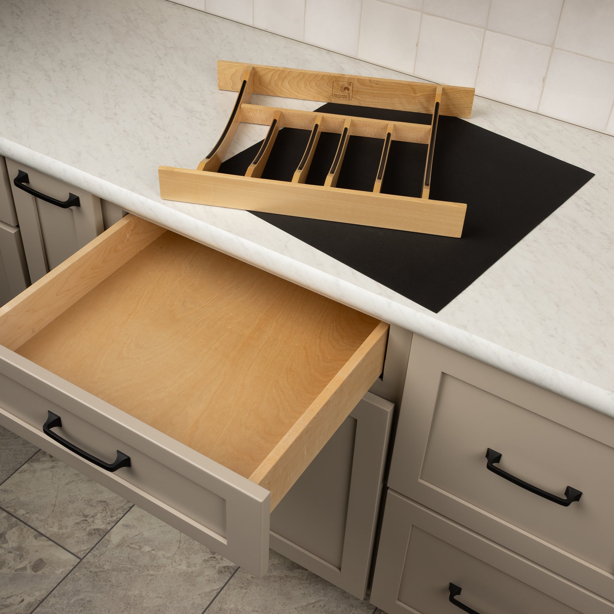 Rev-A-Shelf Craftsman Solid Maple Cutlery Drawer Insert, 19-1/4" x 19-1/2"