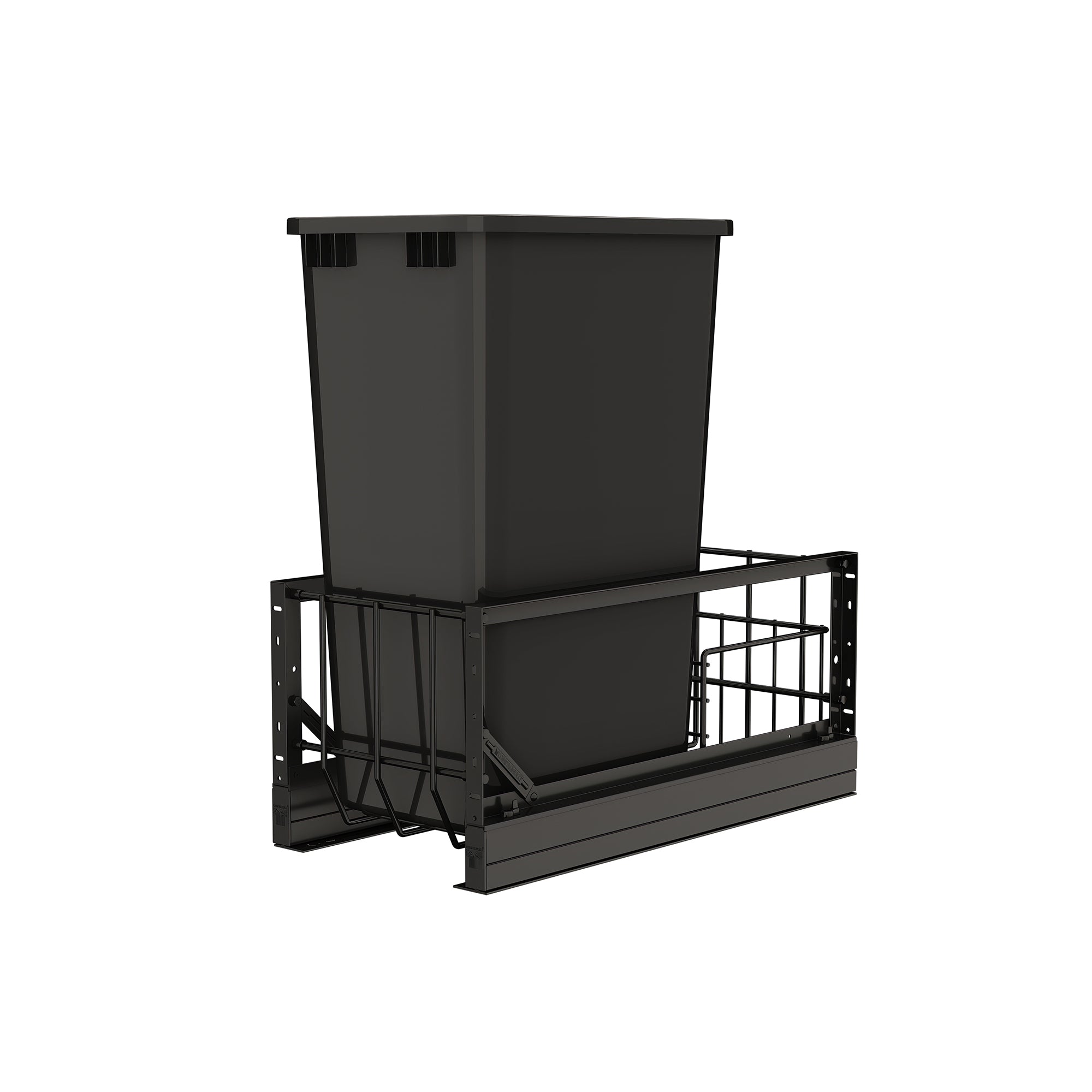Rev-A-Shelf Single Pullout 50 qt. Kitchen Trash Can, Soft-Close, 5349-1550DM-118 - VMInnovations