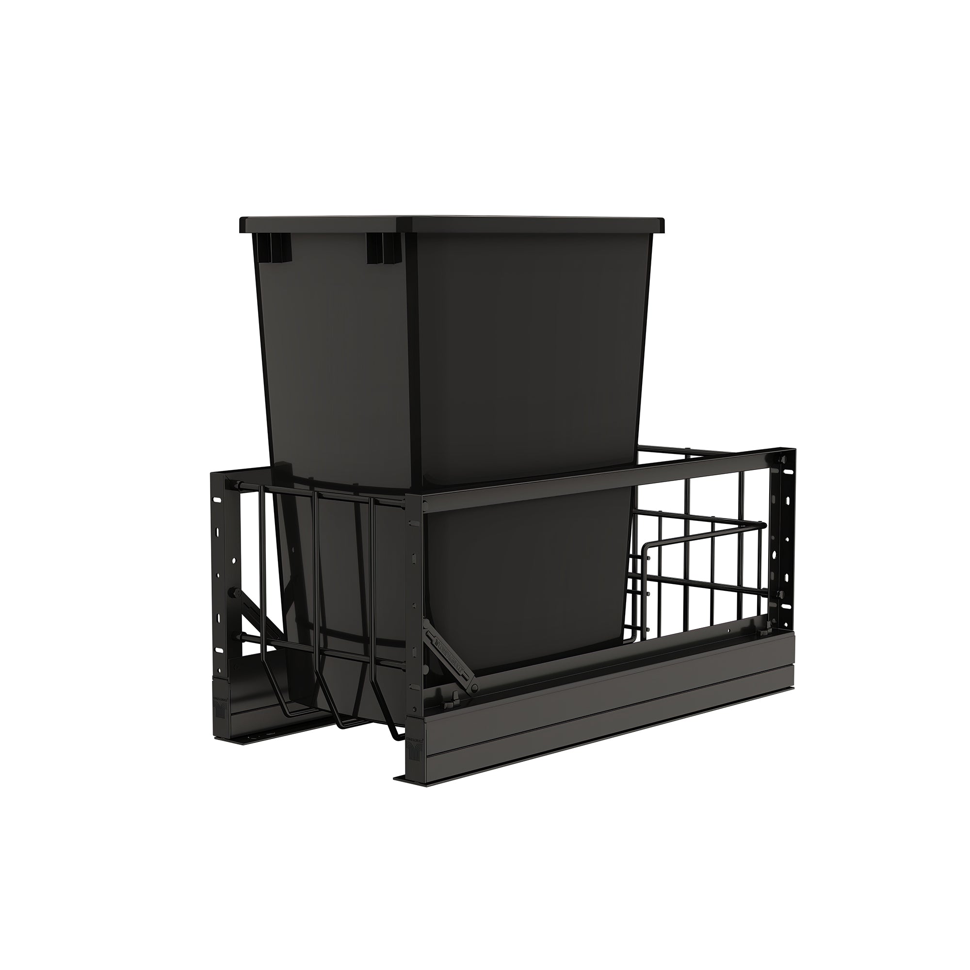 Rev-A-Shelf Single Pullout 35 qt. Kitchen Trash Can w/ Soft-Close, 5349-15DM-118 - VMInnovations