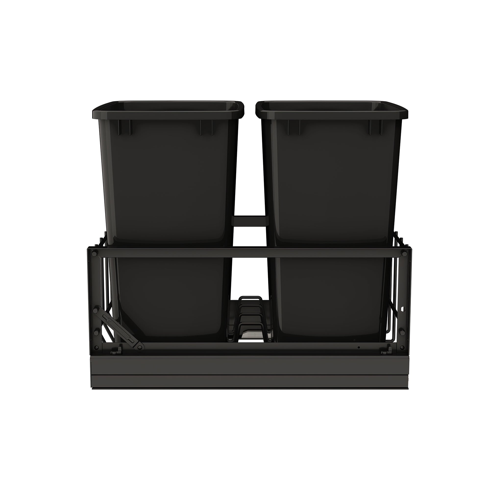 Rev-A-Shelf Double Pullout 35 qt. Kitchen Trash Can w/ Soft-Close, 5349-18DM-218 - VMInnovations