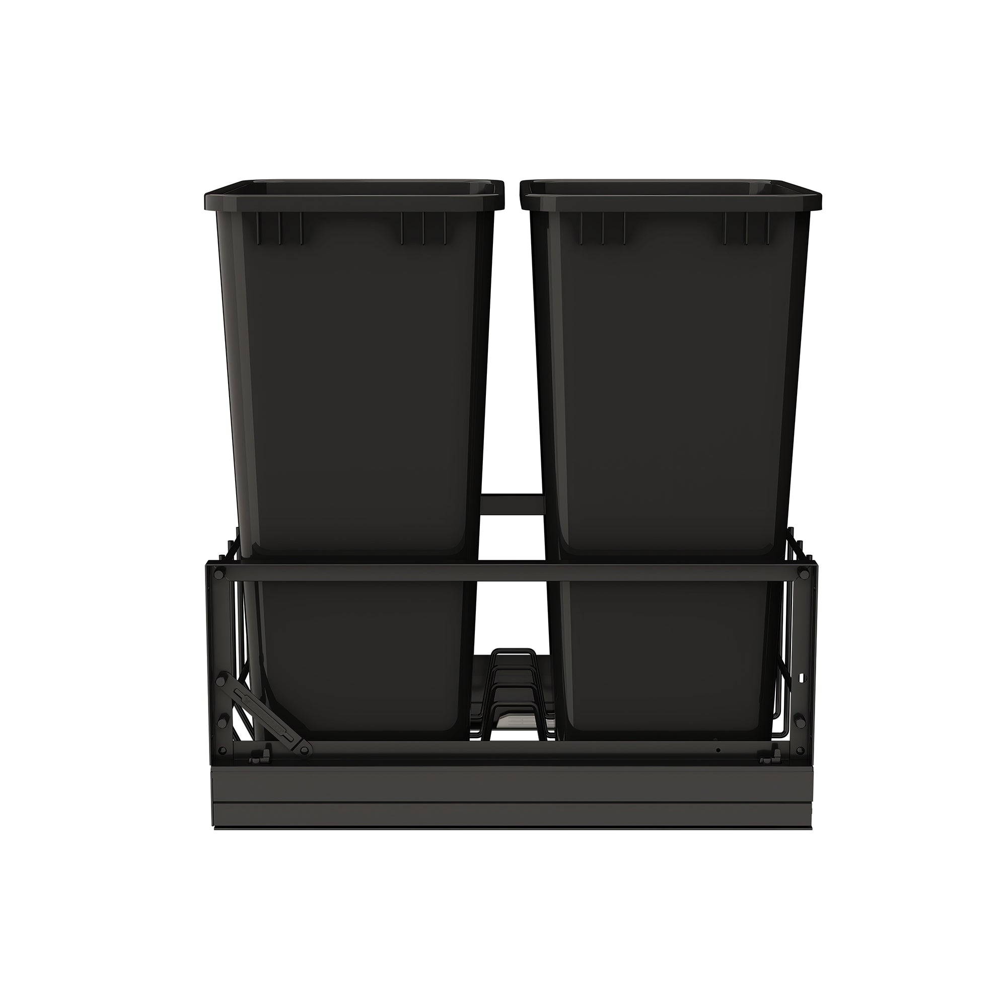 Rev-A-Shelf Double Pullout 50 qt. Kitchen Trash Can, Soft-Close, 5349-2150DM-218