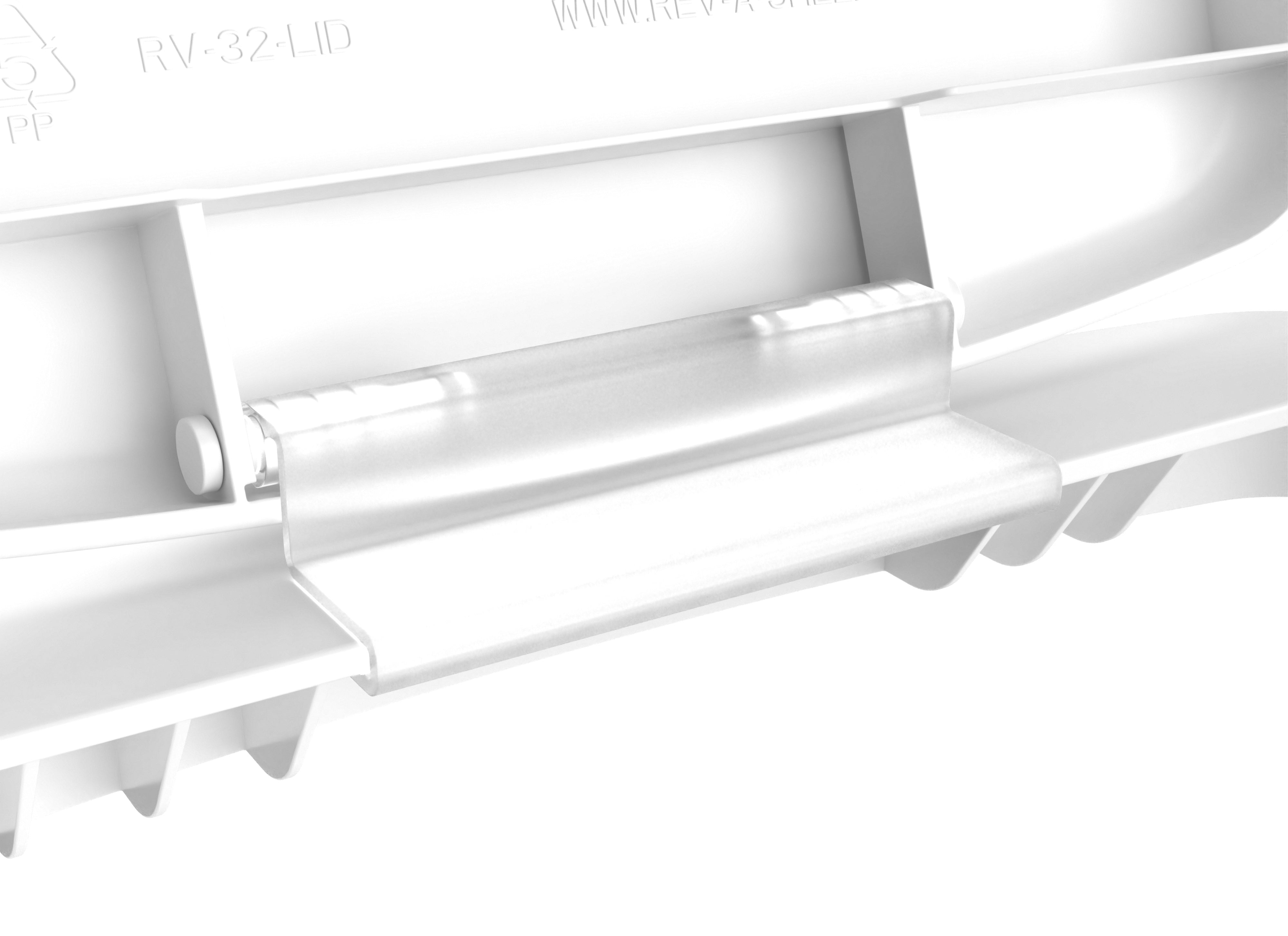 Rev-A-Shelf 32 qt. Trash Can Replacement Lid, White (Lid Only), RV-32-LID-1