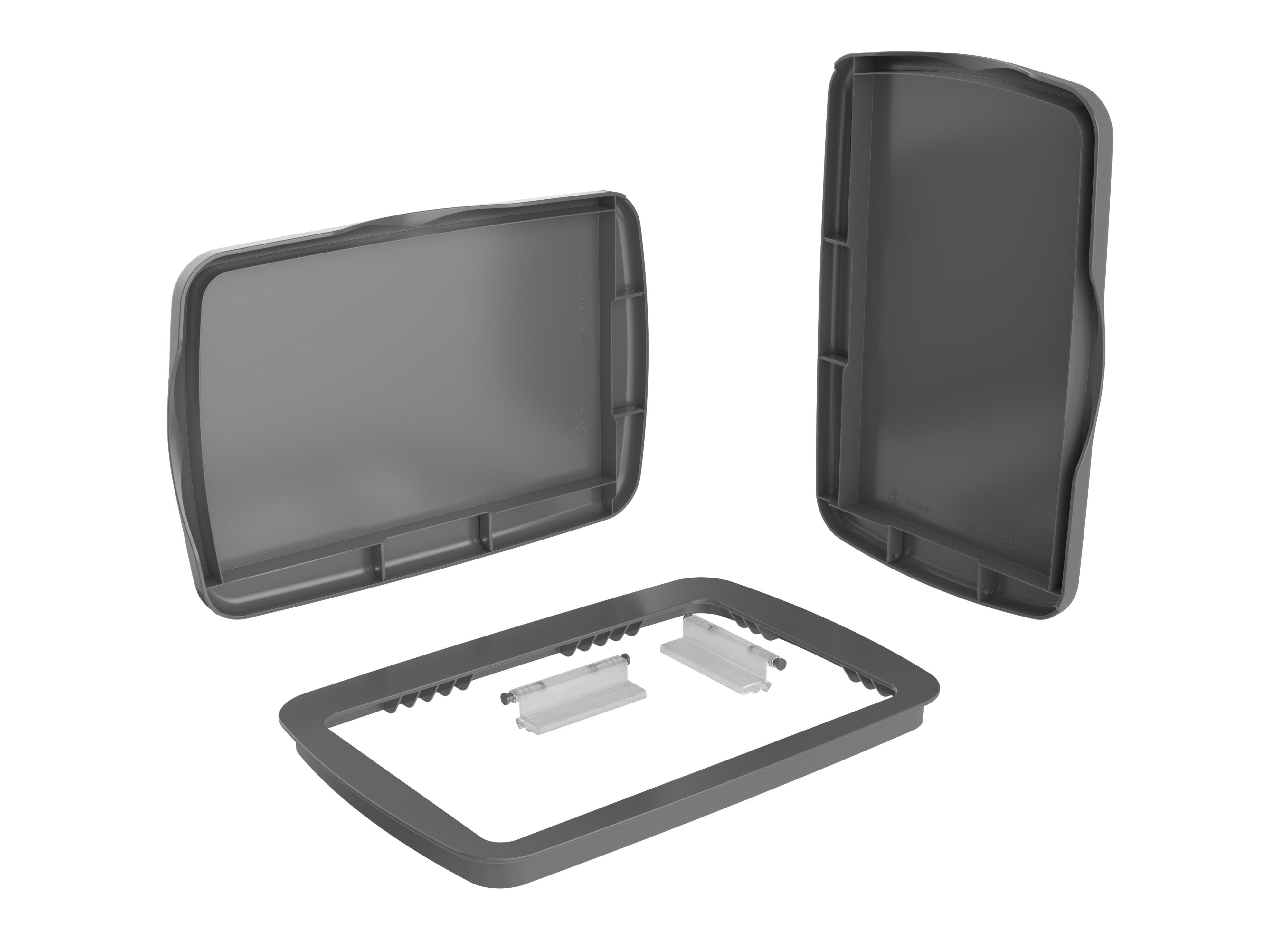 Rev-A-Shelf 32 qt. Trash Can Replacement Lid, Silver, RV-32-LID-17-1-40 - VMInnovations