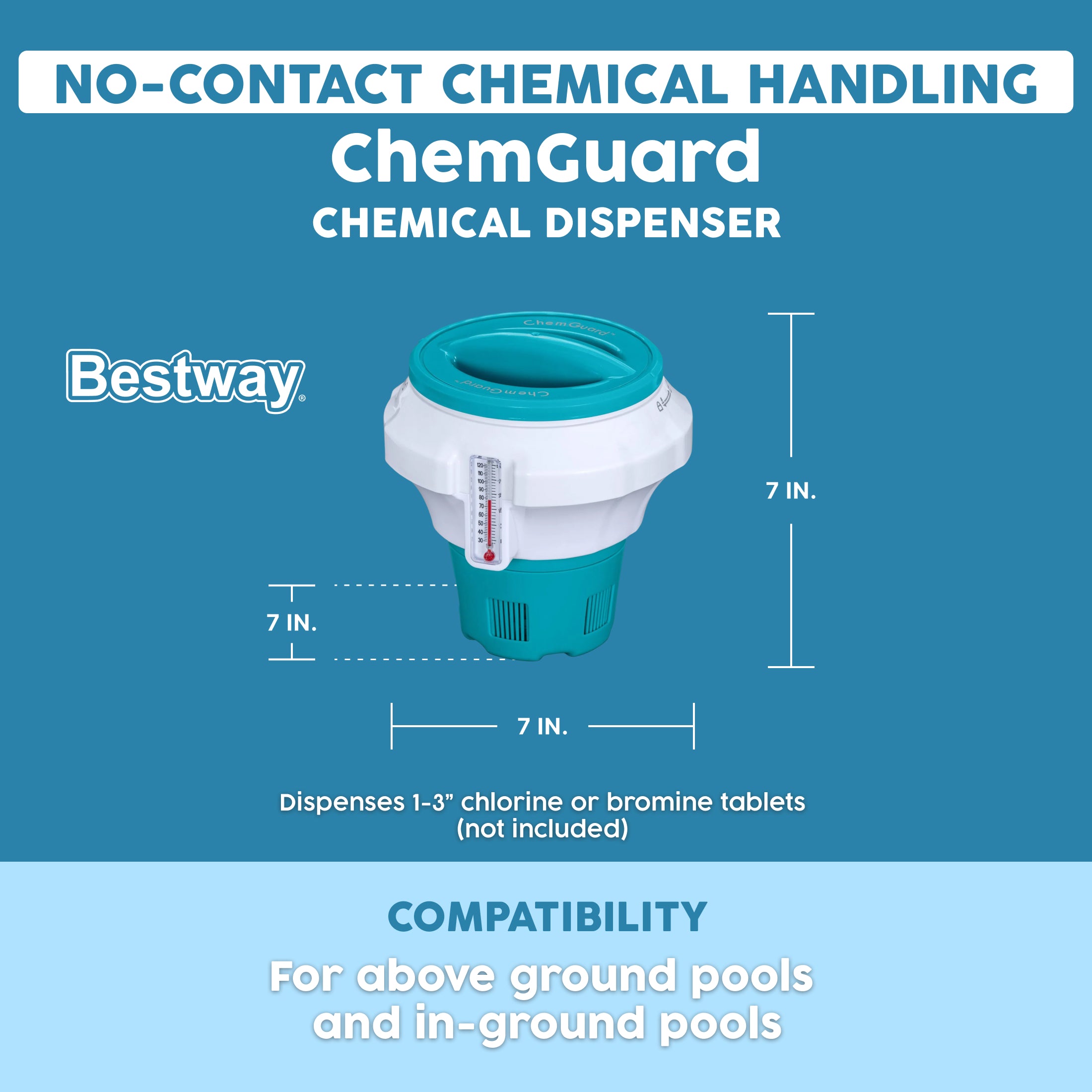 Bestway Adjustable Chemical Dispenser for Swimming Pools, ChemGuard Floater (Used)