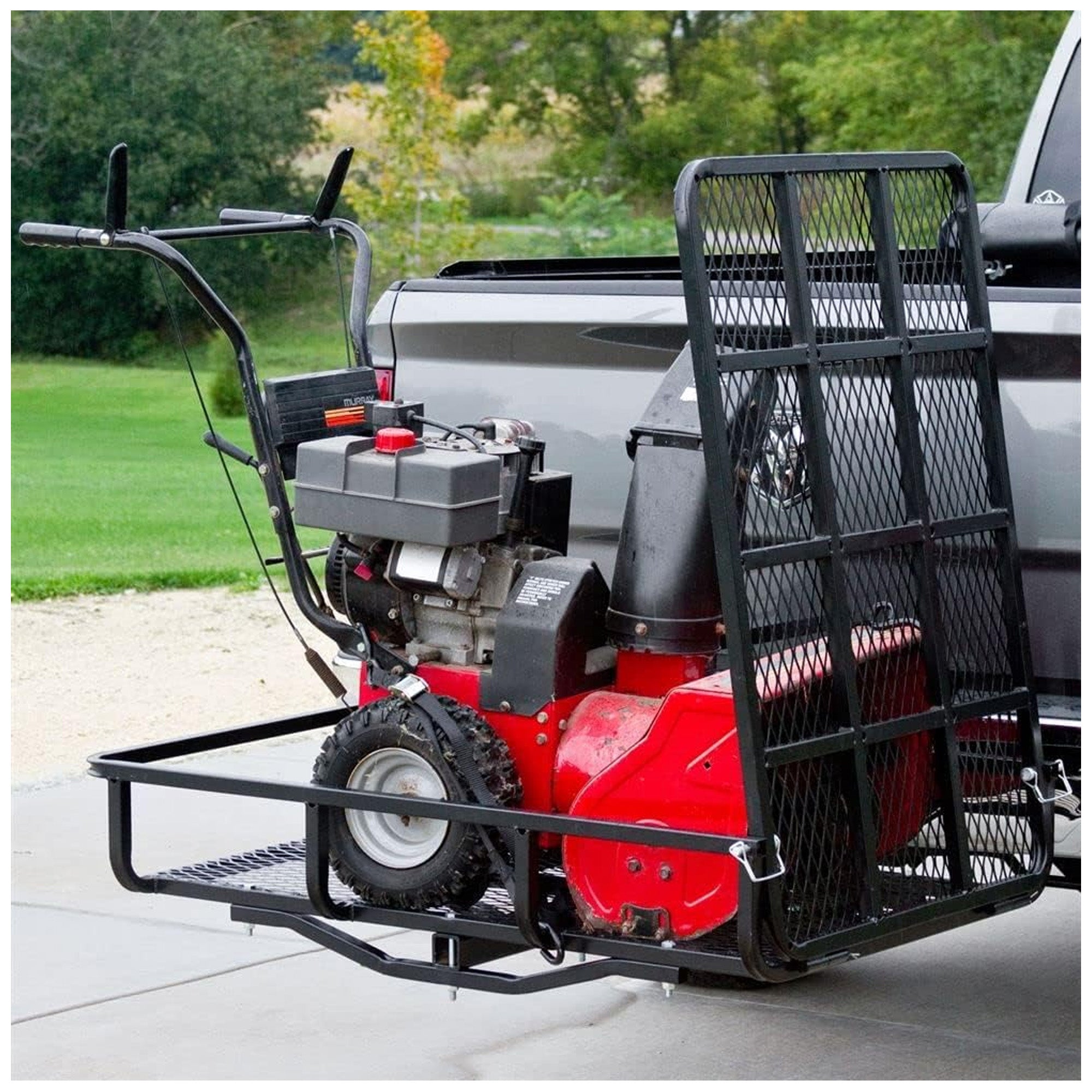 Elevate Outdoor Aluminum Tray Premium Cargo Carrier with 42.5-Inch Loading Ramp