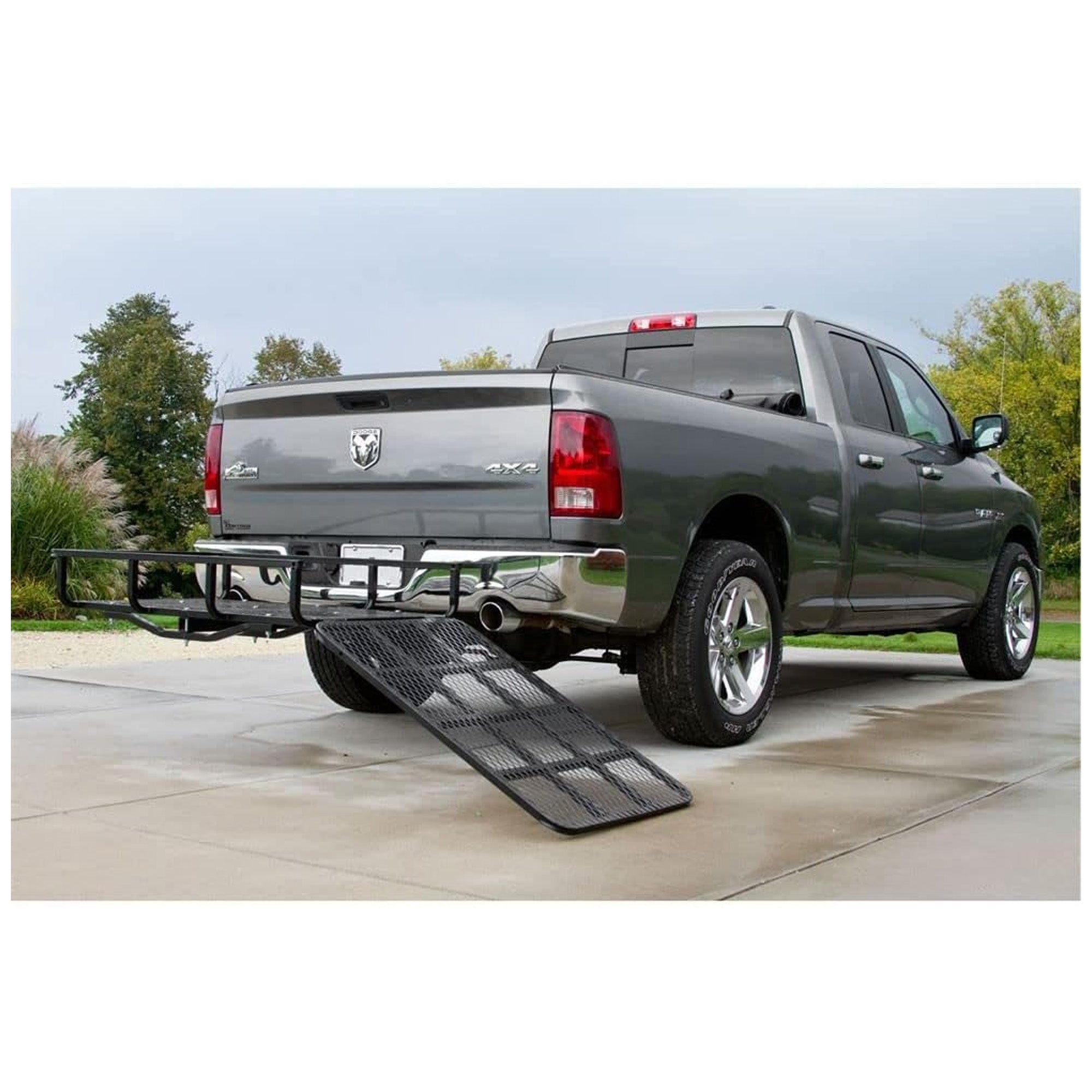 Elevate Outdoor Aluminum Tray Premium Cargo Carrier with 42.5-Inch Loading Ramp