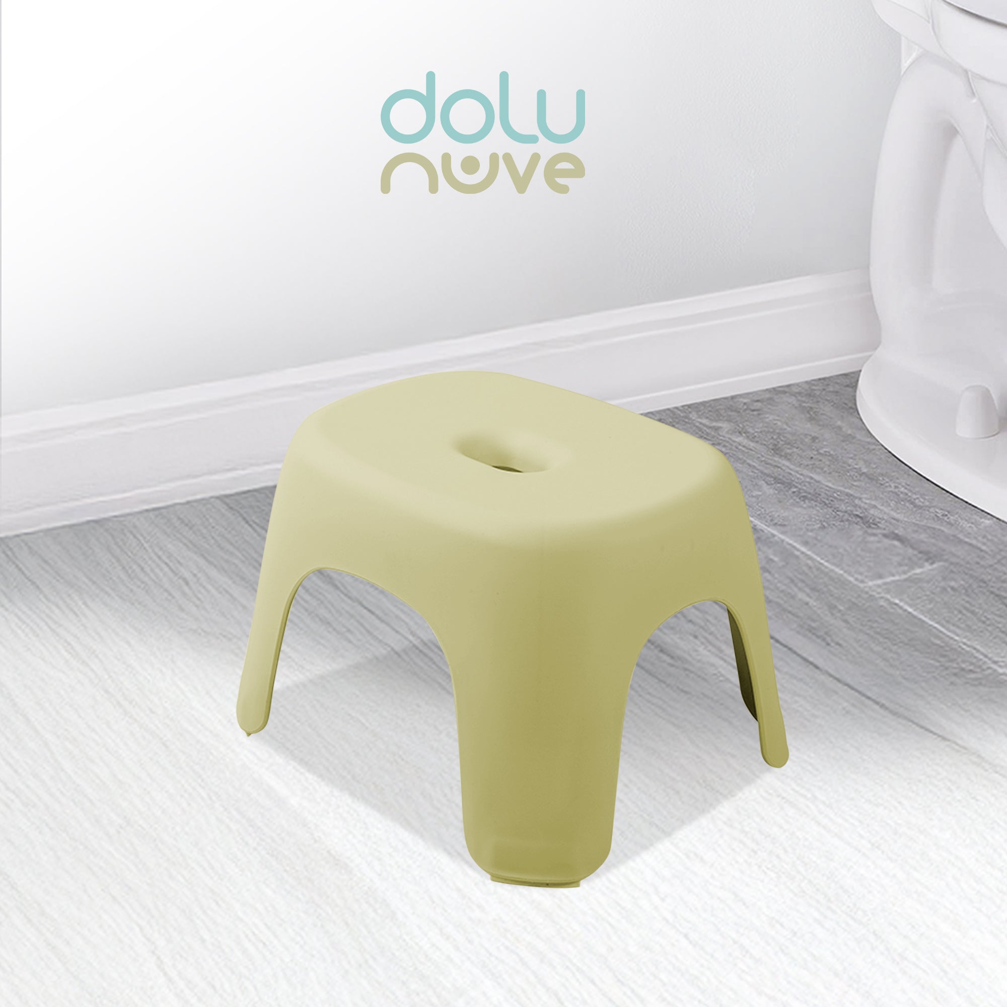 Dolu Nuve Kids Non-Slip Step Stool Toddler Helper for Bathroom, Eco Green - VMInnovations