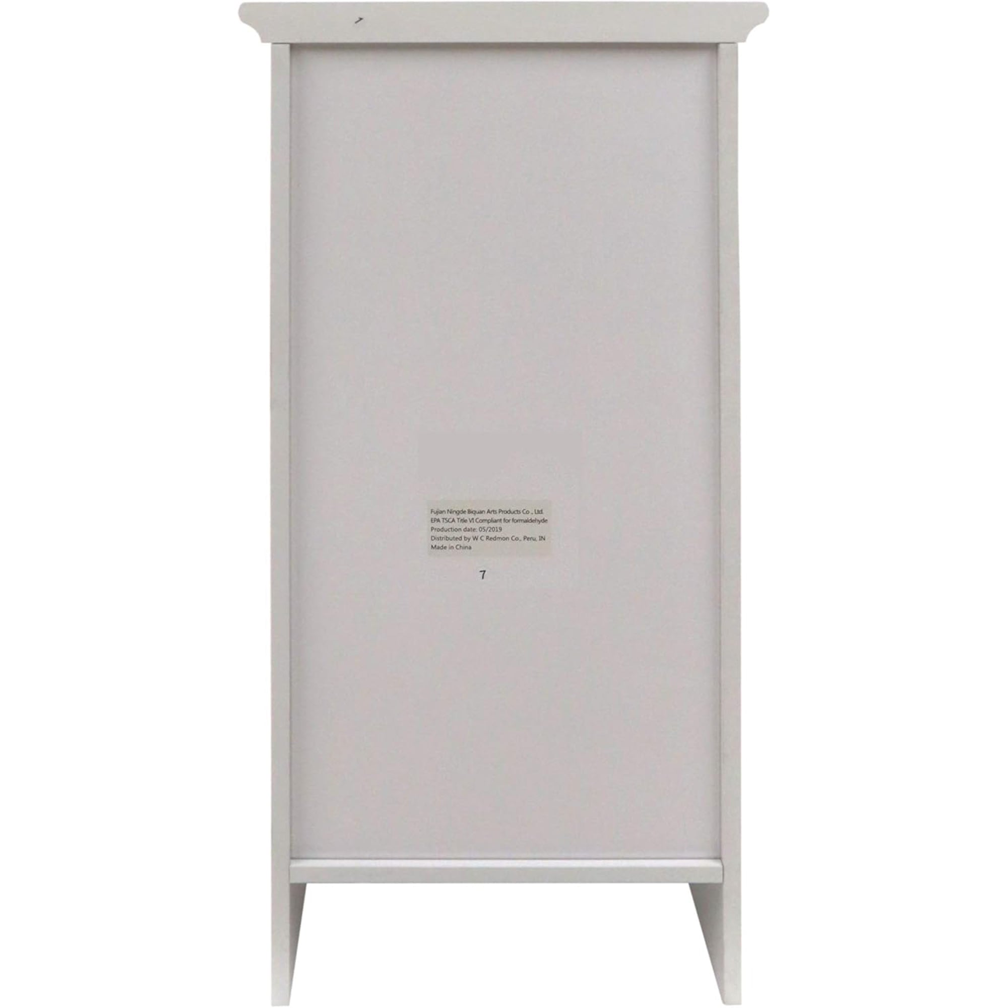 Redmon Shaker Style Single Door Cabinet, Bathroom Storage Organizer, White - VMInnovations