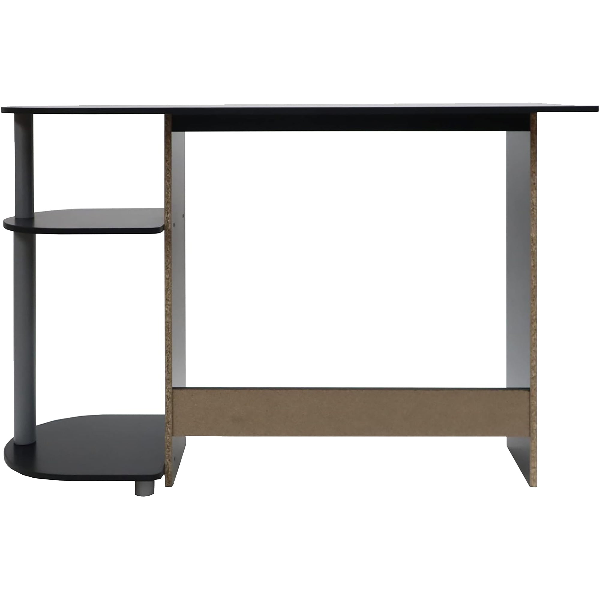Redmon Computer Laptop Media Desk for Home or Office with Storage Shelves, Black - VMInnovations