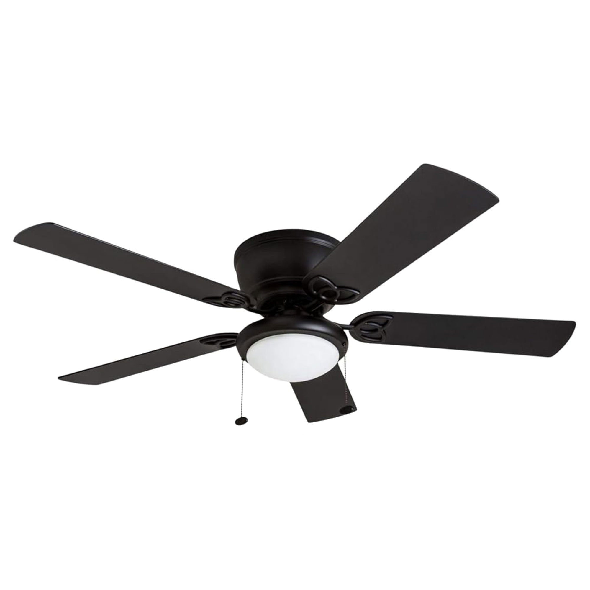 Prominence Home 52" Indoor LED Ceiling Fan w/Pull Chain, Matte Black (Open Box)