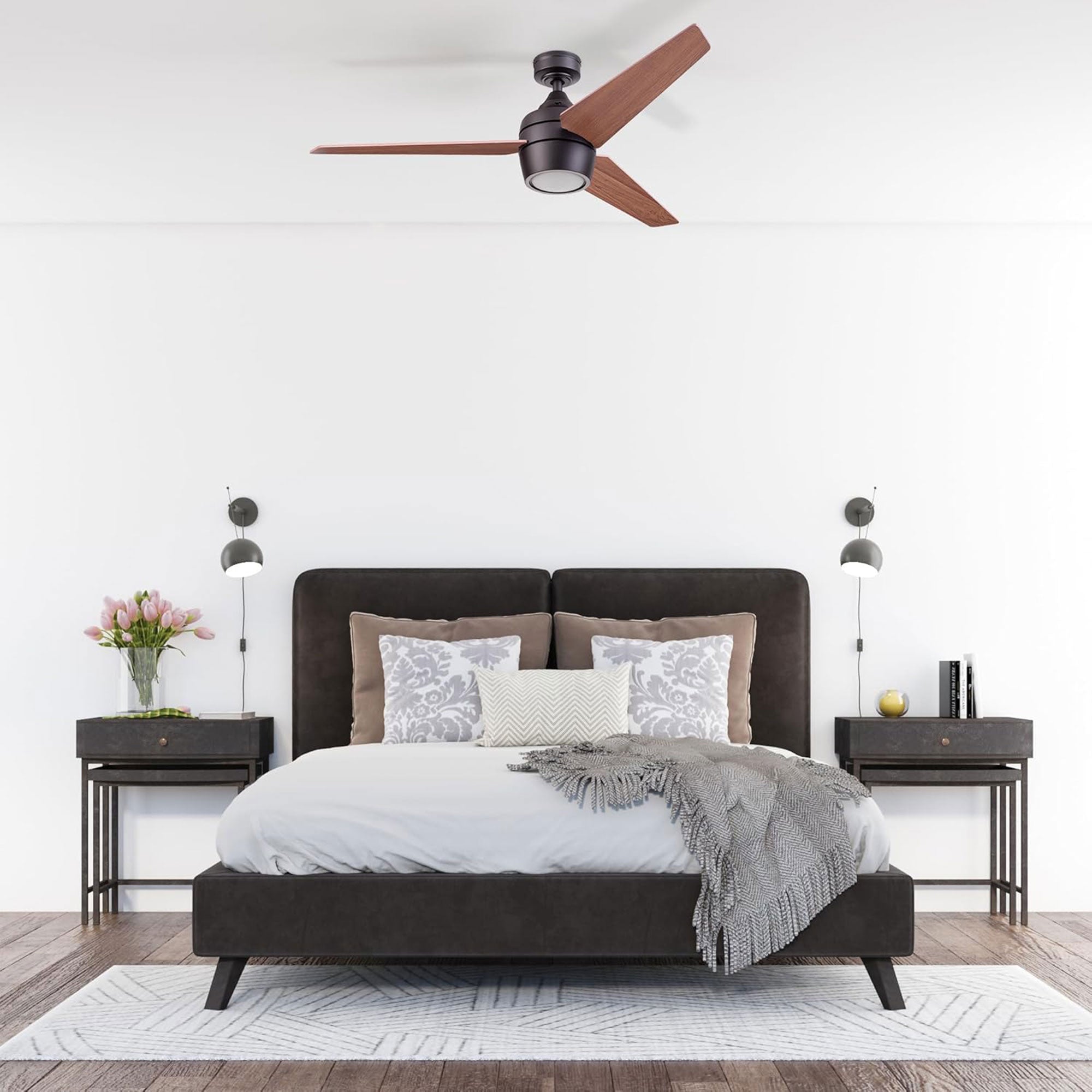 Honeywell Eamon Ceiling Fan, Quiet Motor and Remote Control, Bronze (Open Box)