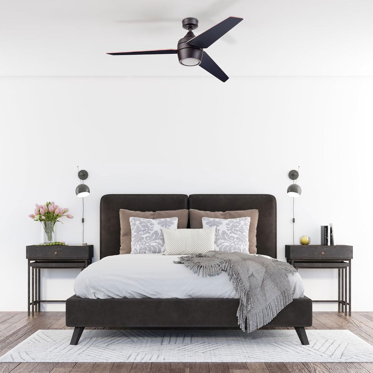 Honeywell Eamon Ceiling Fan, Quiet Motor and Remote Control, Bronze (Open Box)