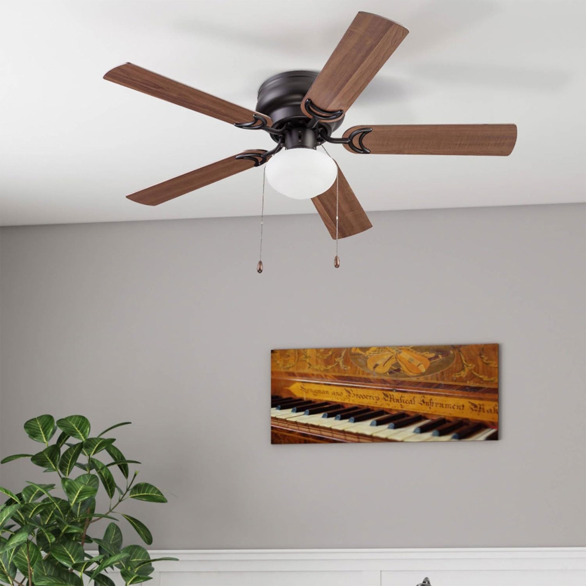 Prominence Home Alvina 44" Indoor LED Ceiling Fan with Pull Chain, Bronze - VMInnovations