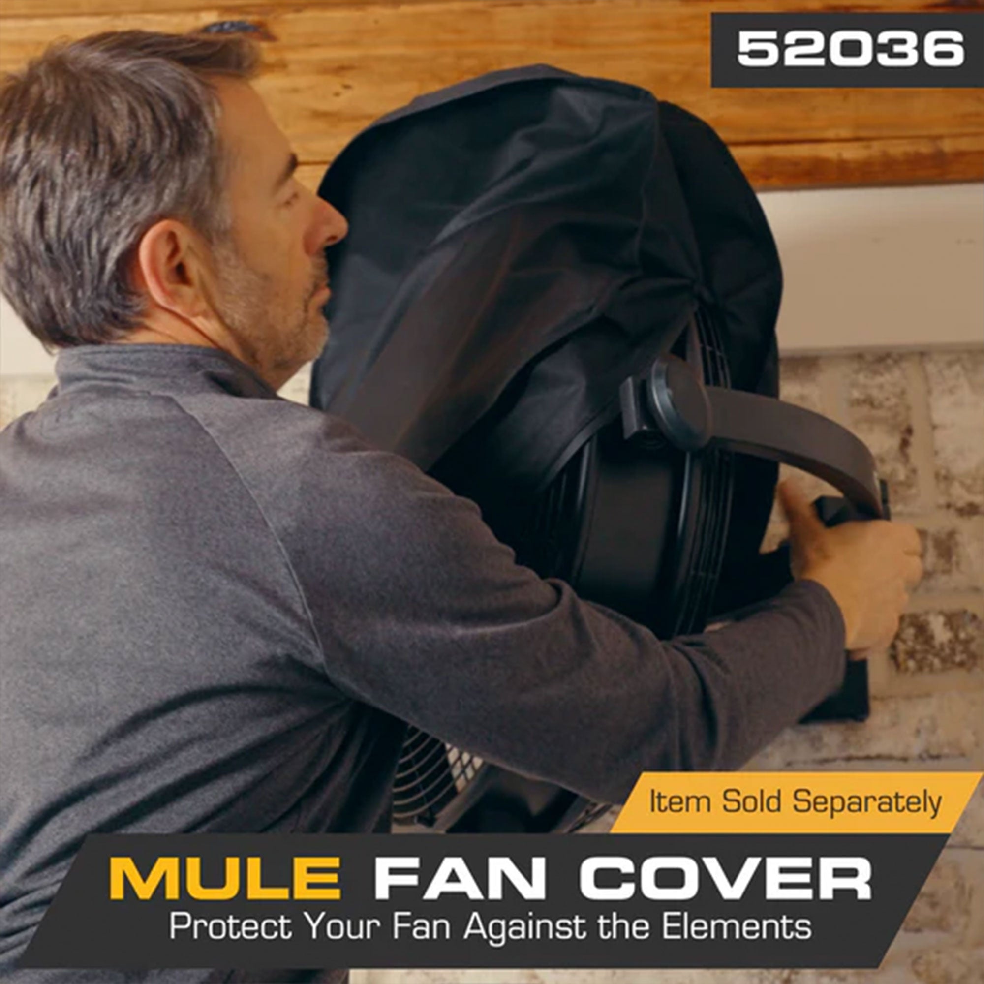 Mule Outdoor Wall Fan XL 18" Wet-Rated Wall Fan w/3 Speeds, Black (Open Box) - VMInnovations