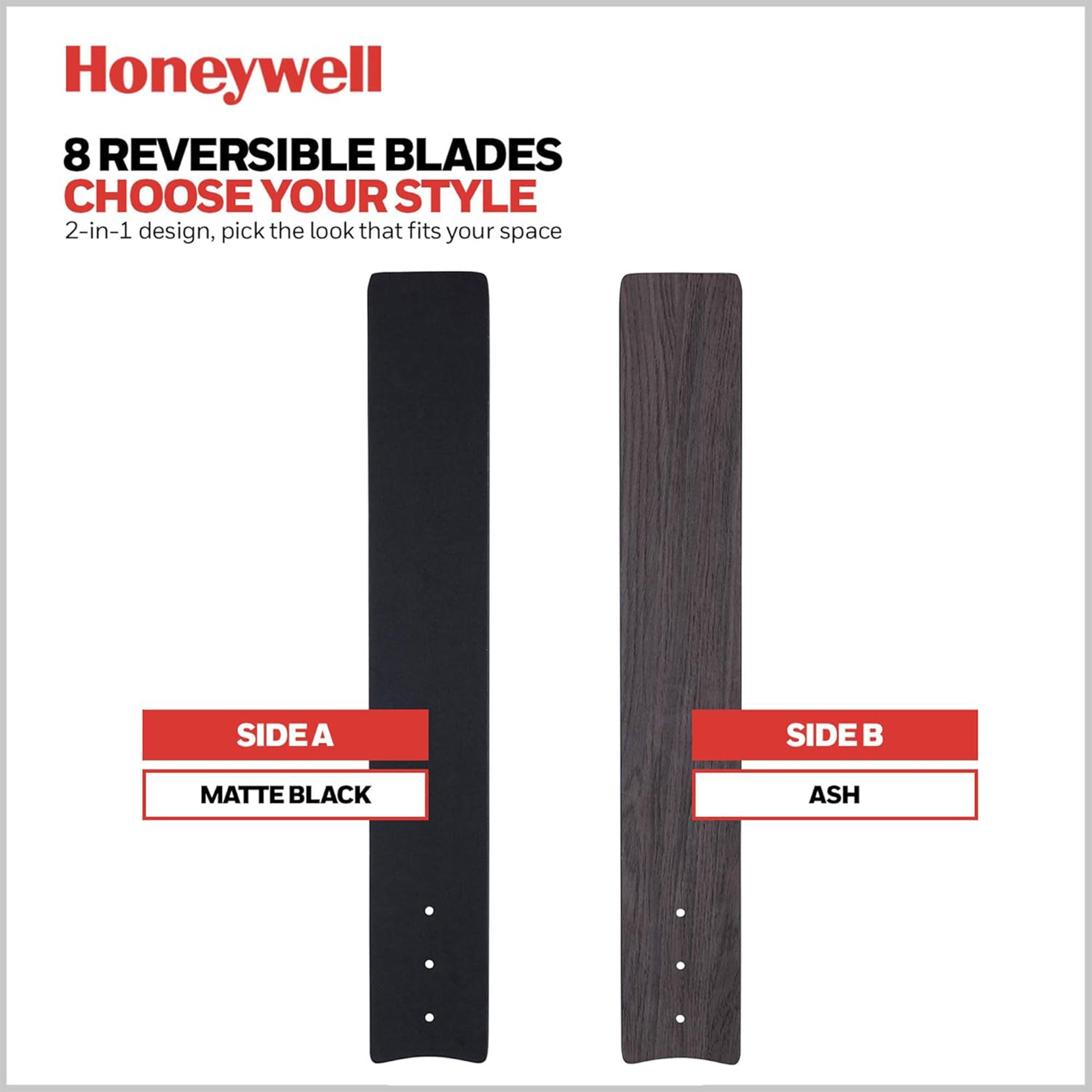 Honeywell Xerxes Ceiling Fan, Quiet Motor and Remote Control, 62", Matte Black - VMInnovations