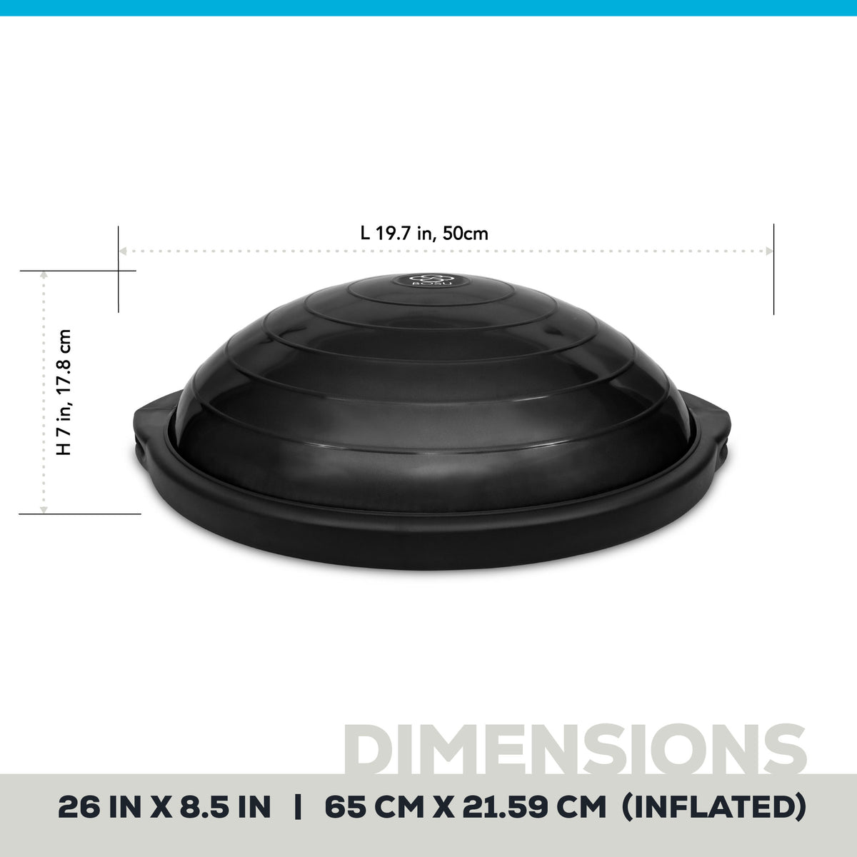 BOSU Sport Travel Size Balance Trainer 20 In Stability Ball Balance Board (Used)