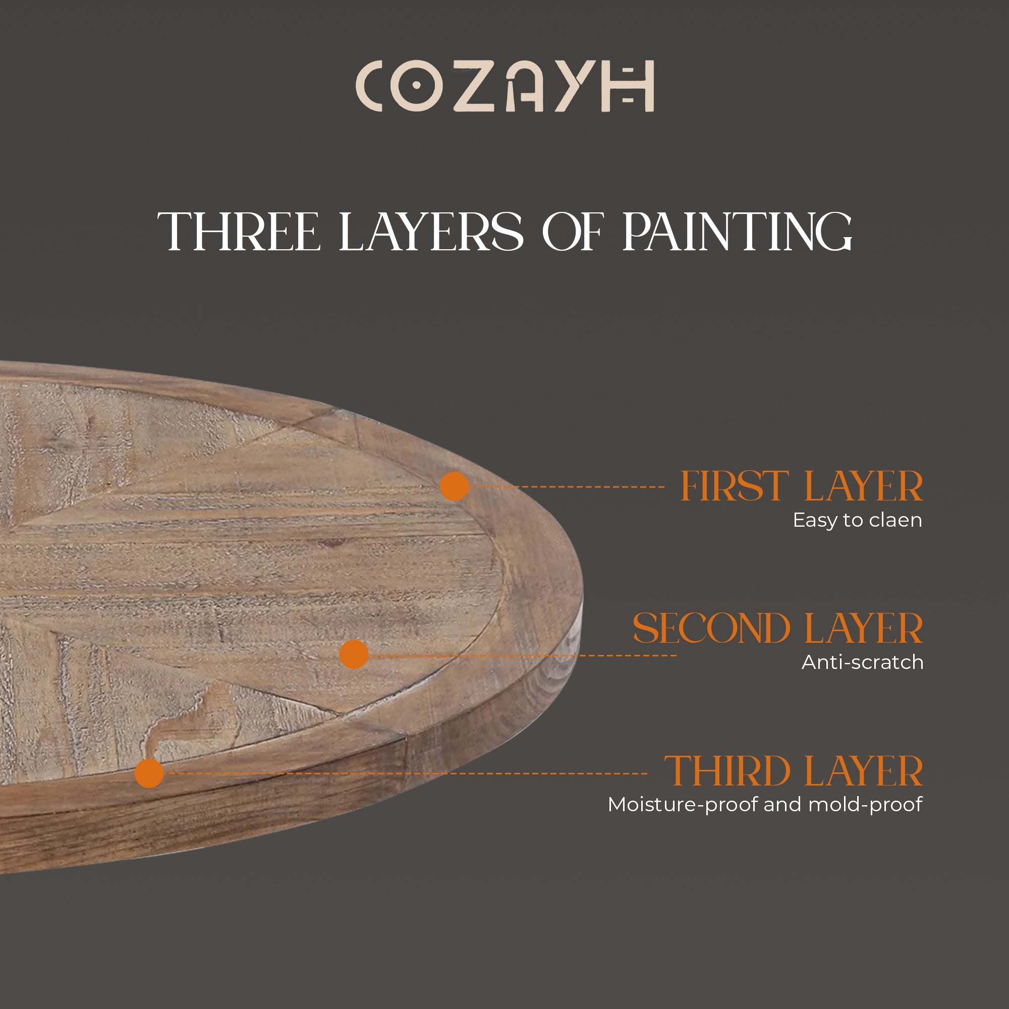 COZAYH Rustic Farmhouse Round End Table, Storage Shelf for Living Room, Set of 2 - VMInnovations