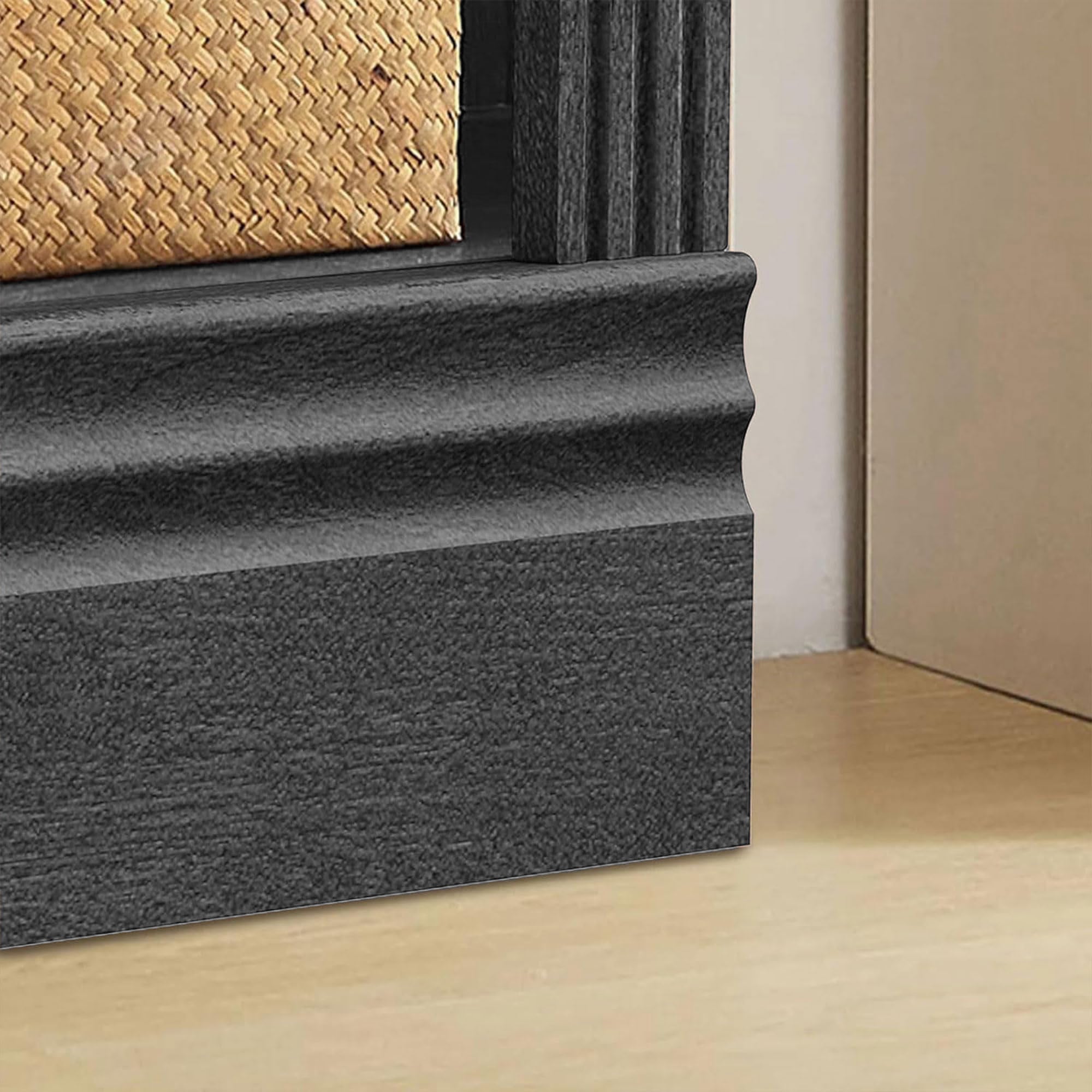 VAUXHILL & CO. Halston Multi-Depth Bookcase, Adjustable Shelving Unit, Black