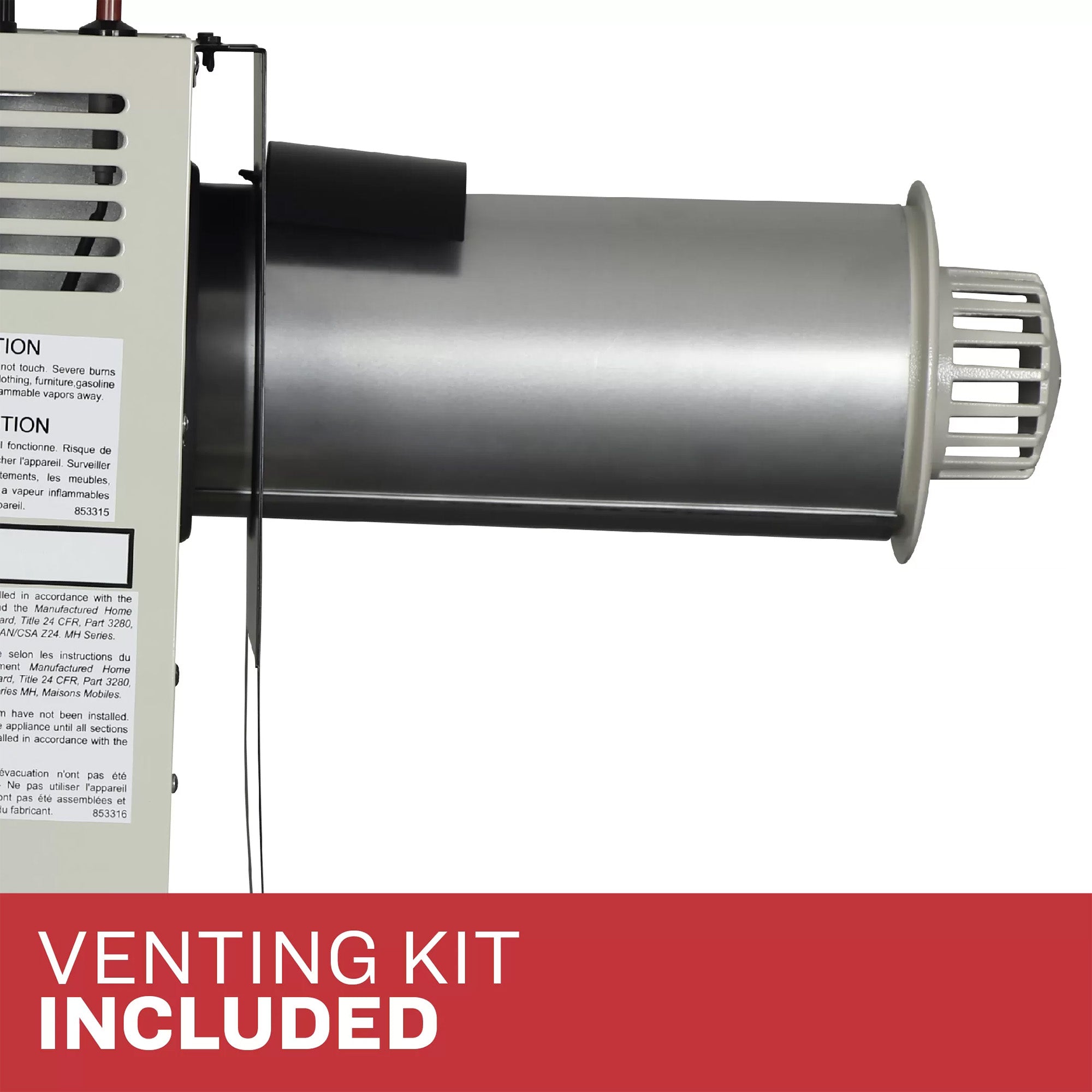 Ashley Hearth 25,000 BTU Direct Vent Propane Wall Heater, Cream (Open Box)