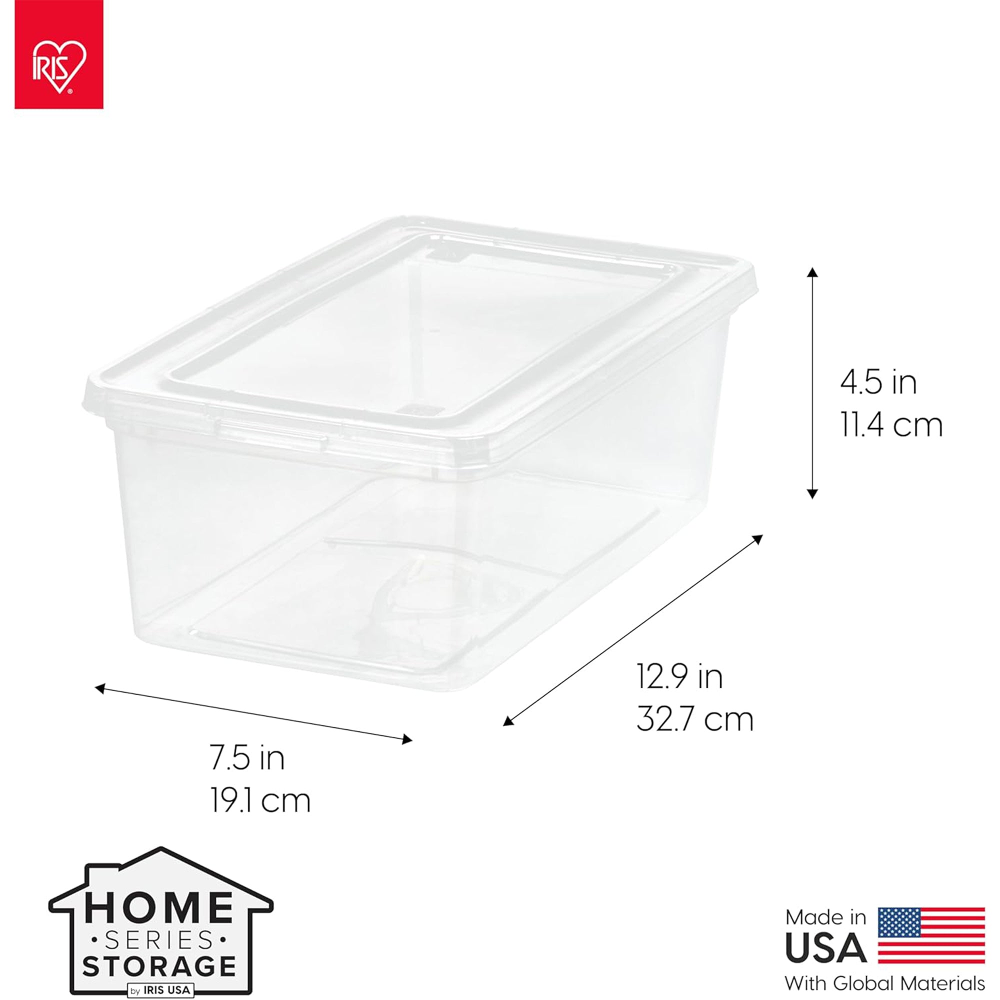 IRIS USA 40 Pack 6 Qt Storage Bin, Clear Stackable Plastic Containers with Lids - VMInnovations