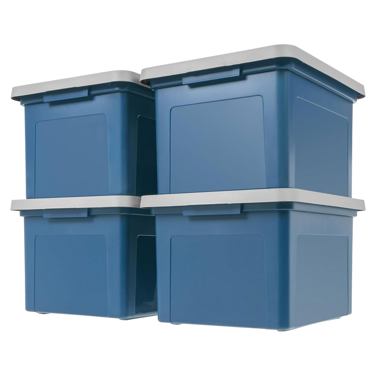 IRIS USA Plastic Organizer with Lids for Letter/Legal Files, Navy/Gray(Open Box)