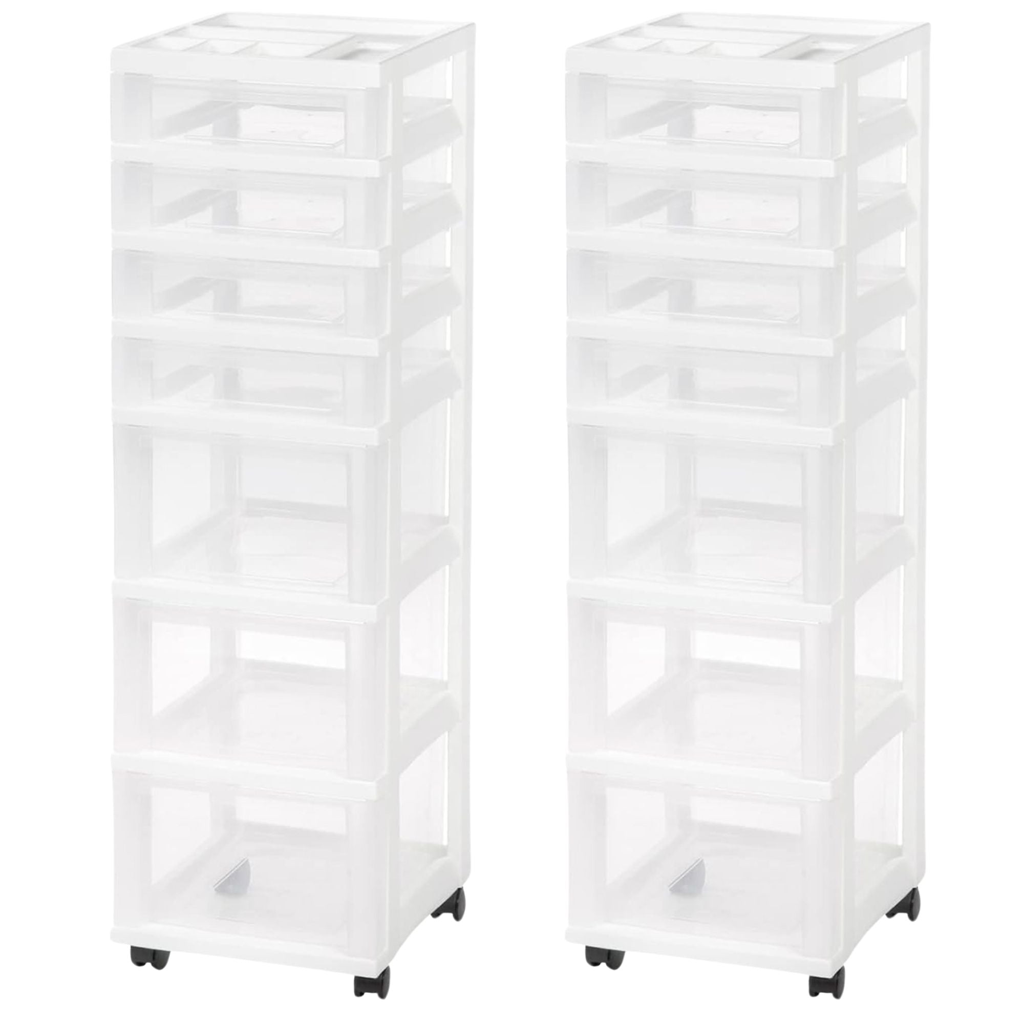 IRIS USA 7-Drawer Plastic Storage Cart with Wheels (Open Box) - VMInnovations