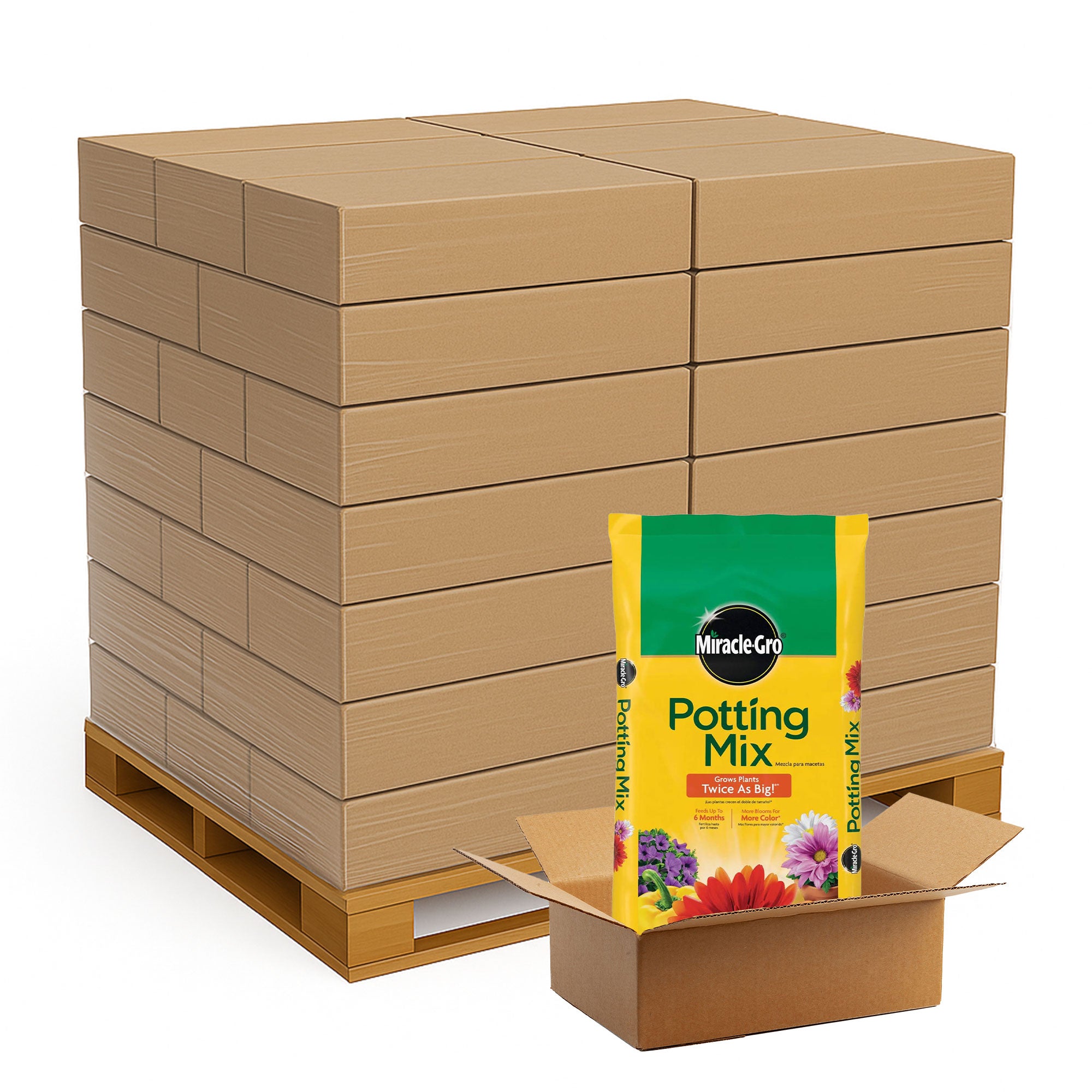 Miracle-Gro 39 Pack Potting Mix, Container Plants, Flowers, Vegetables, 2 Cu Ft - VMInnovations
