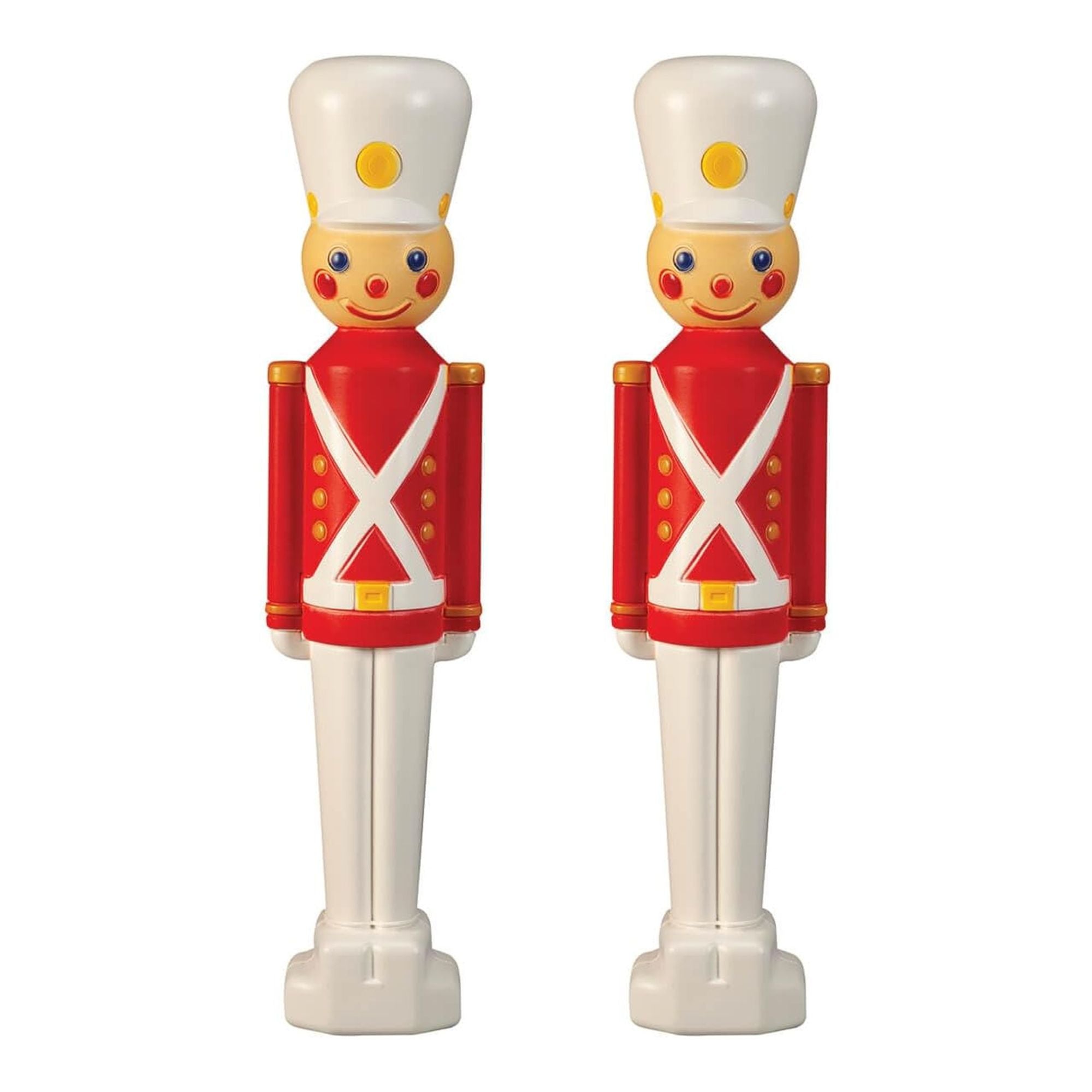 Union Products 31" Light-Up Christmas Toy Soldier, Outdoor Holiday Decor, 2 Pack - VMInnovations