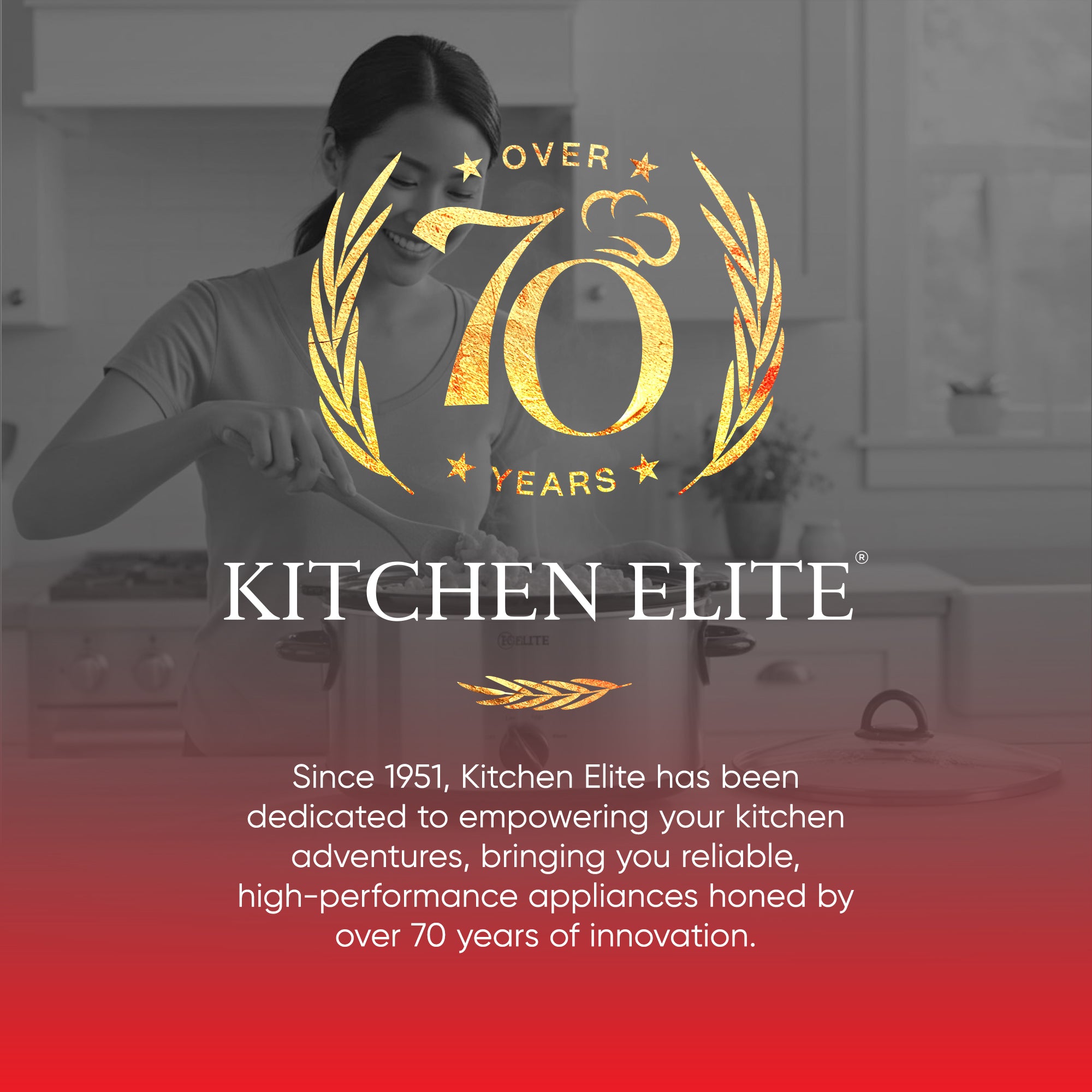 Kitchen Elite 7 Qt Slow Cooker, Stainless Steel Ceramic Crock Pot (Open Box) - VMInnovations