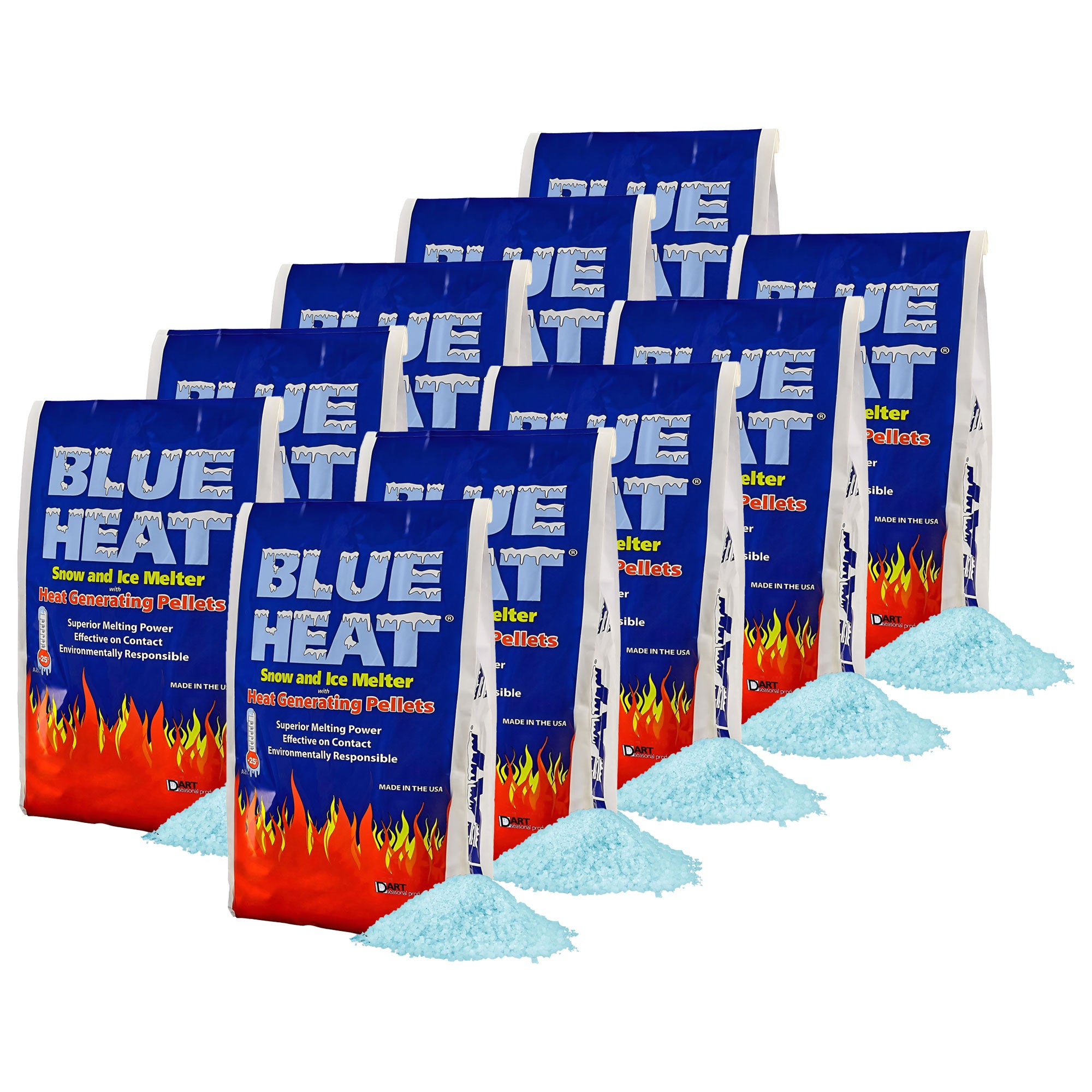 Blue Heat Ice Melt Pellets Deicer and Snow Removal for Driveway, 20 lb, 5 Pack - VMInnovations