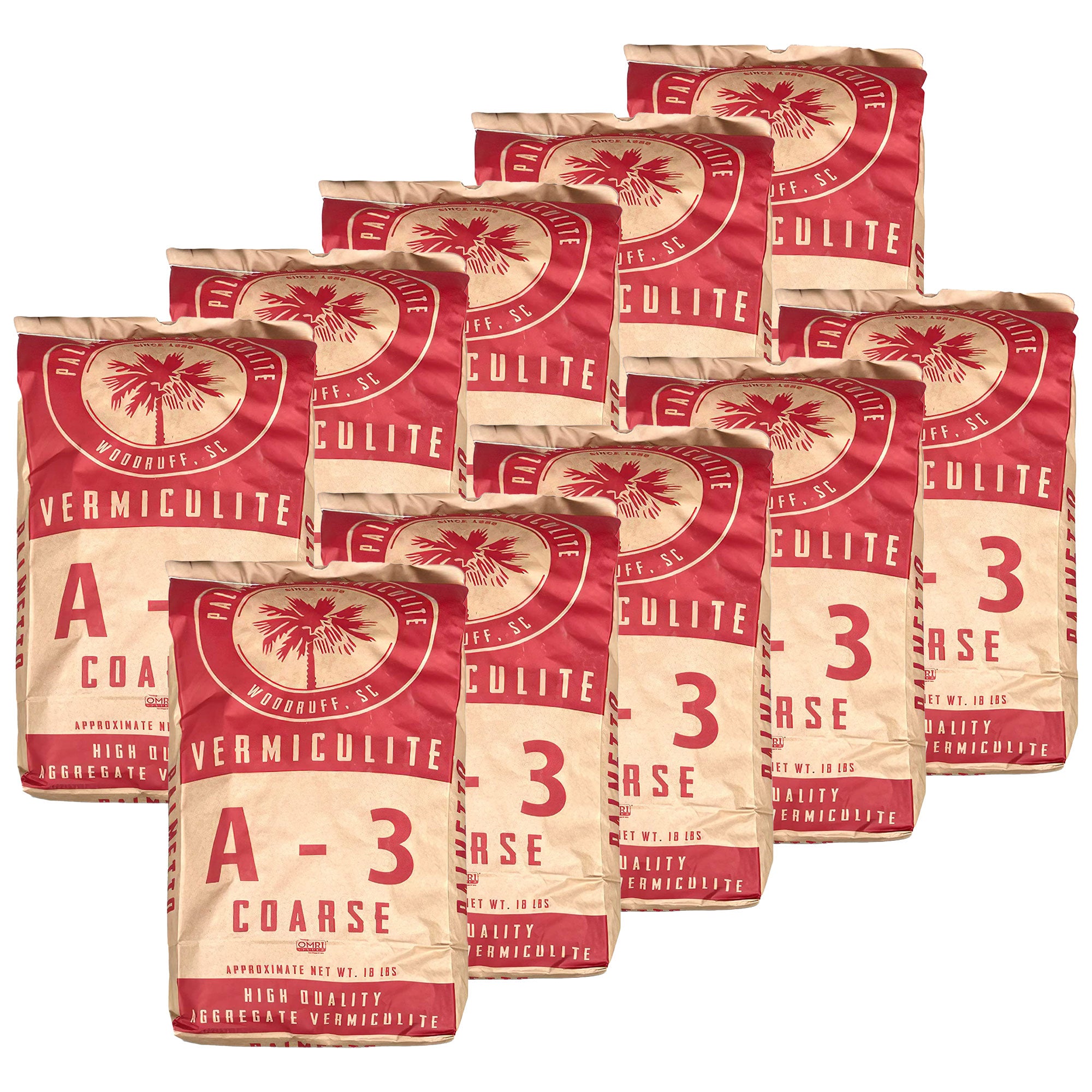 Palmetto 10 Pack 4 CuFt Organic Grade3 Coarse Vermiculite Planting Soil Additive - VMInnovations