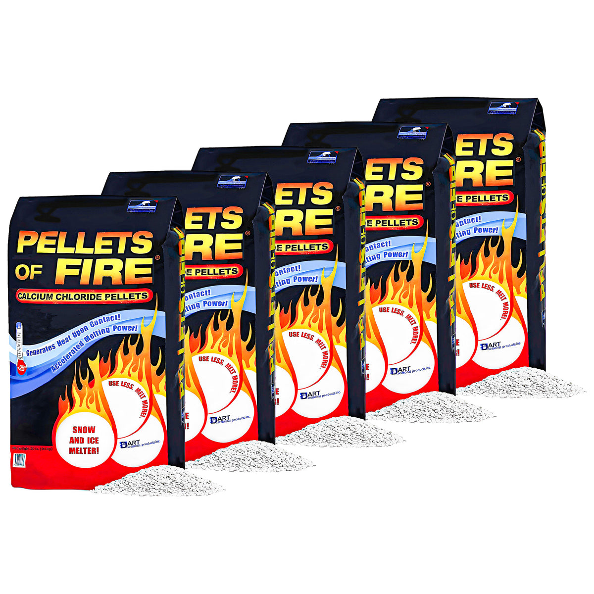 Snow Joe 5 Pack Pellets of Fire Ice Melter Driveways Sidewalks Concrete, 20 lb - VMInnovations