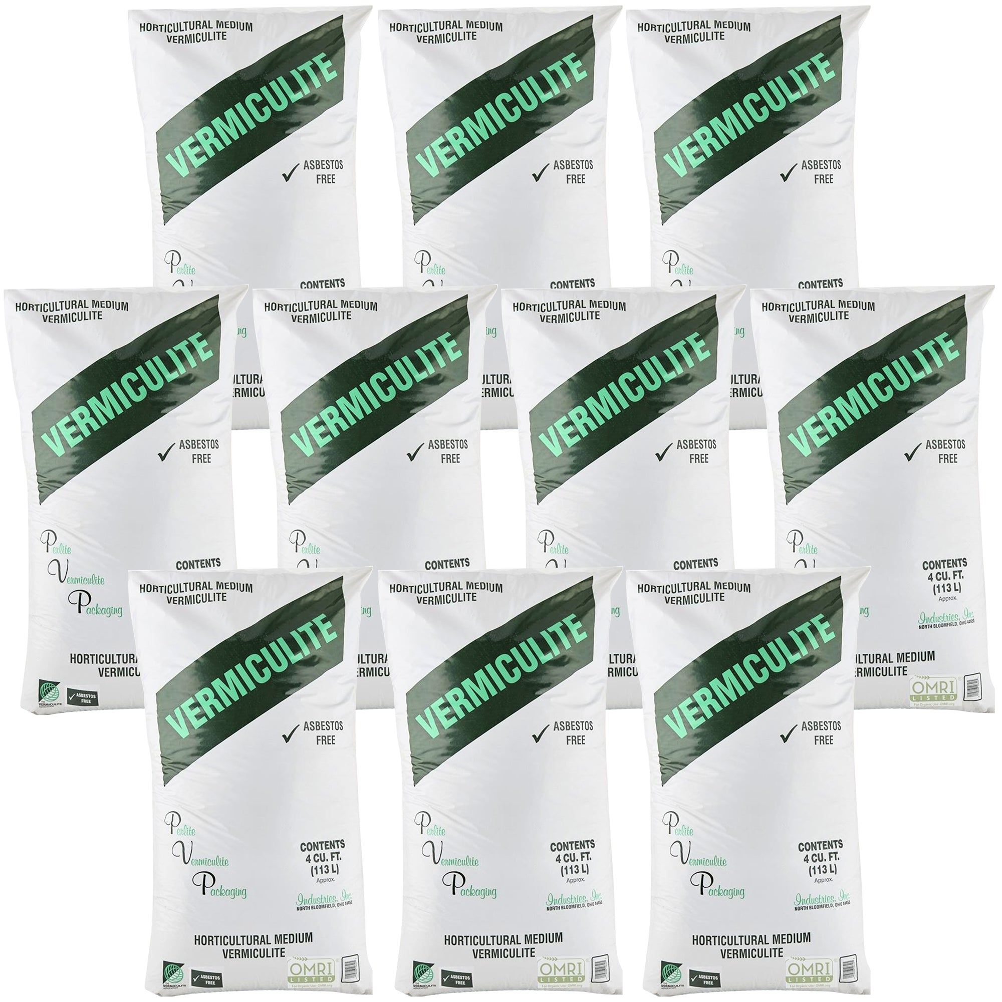 PVP Industries Medium Vermiculite Professional Grade Soil Conditioner, 10 Pack