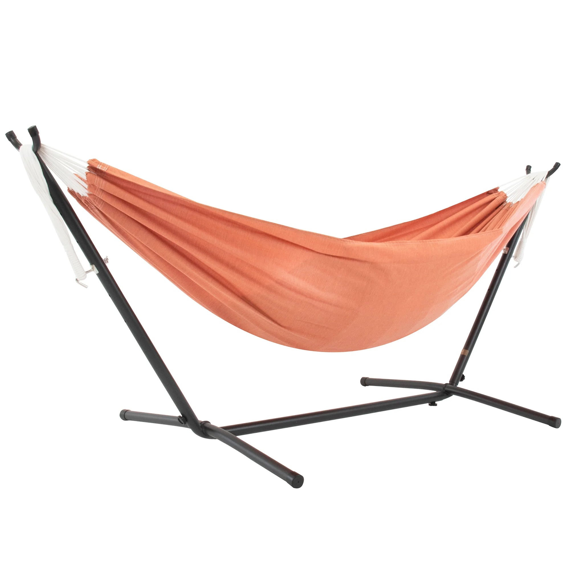 Vivere Double Sunbrella Hammock with Steel Stand, Outdoor Lounge (Open Box) - VMInnovations