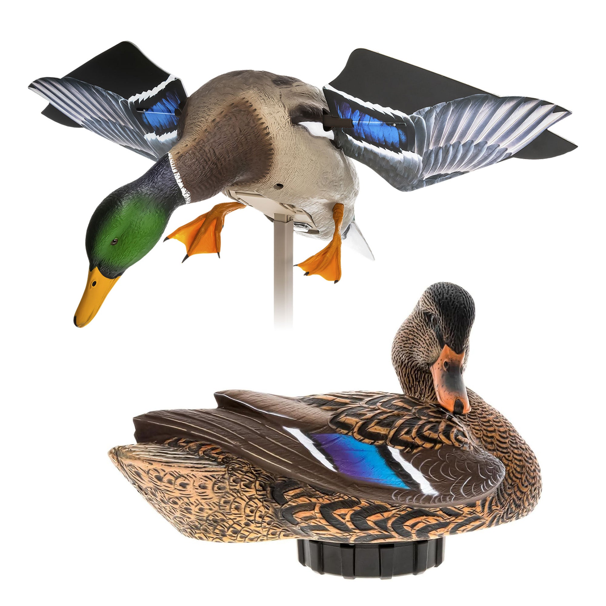 Avian X PowerFlight Mallard Spinning Decoy & Power Shaker Hen Preener Decoy - VMInnovations