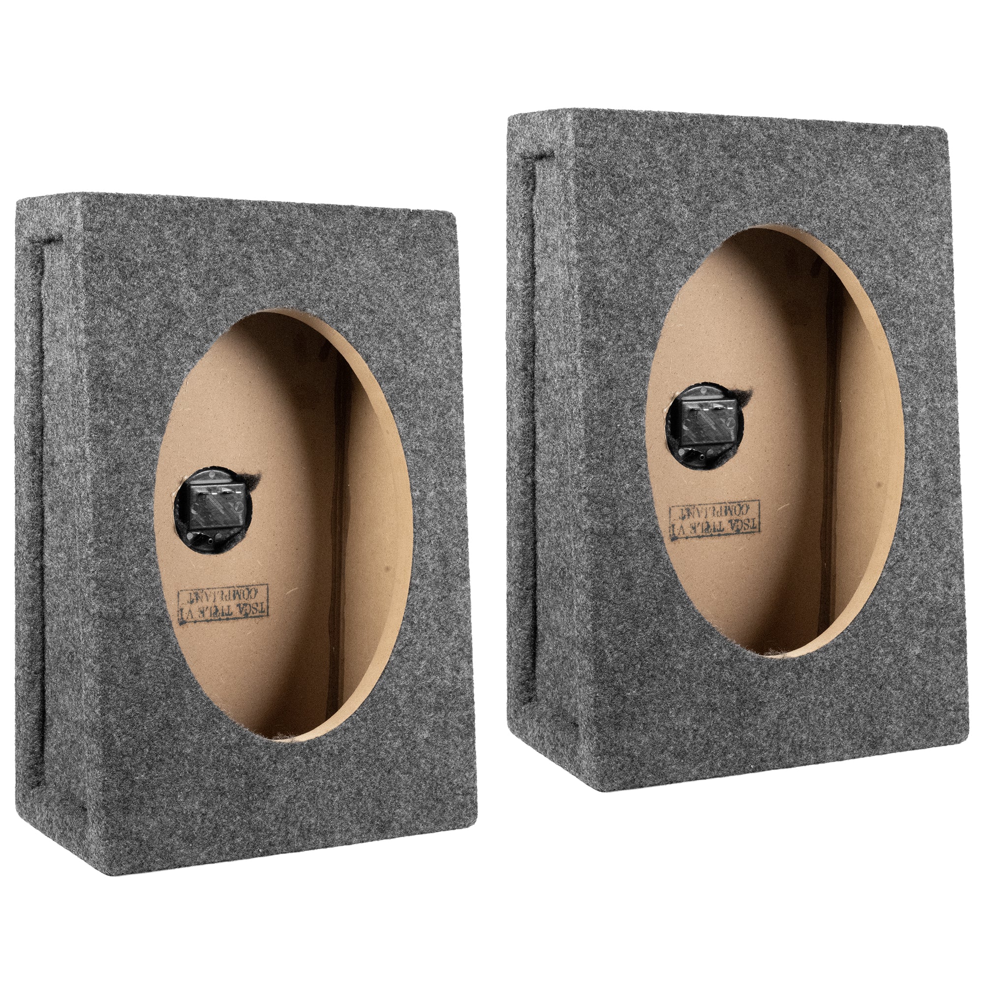 QPower 6x9 Inch Vertical Speaker Box Enclosure, 5/8" MDF Car Audio (Open Box)