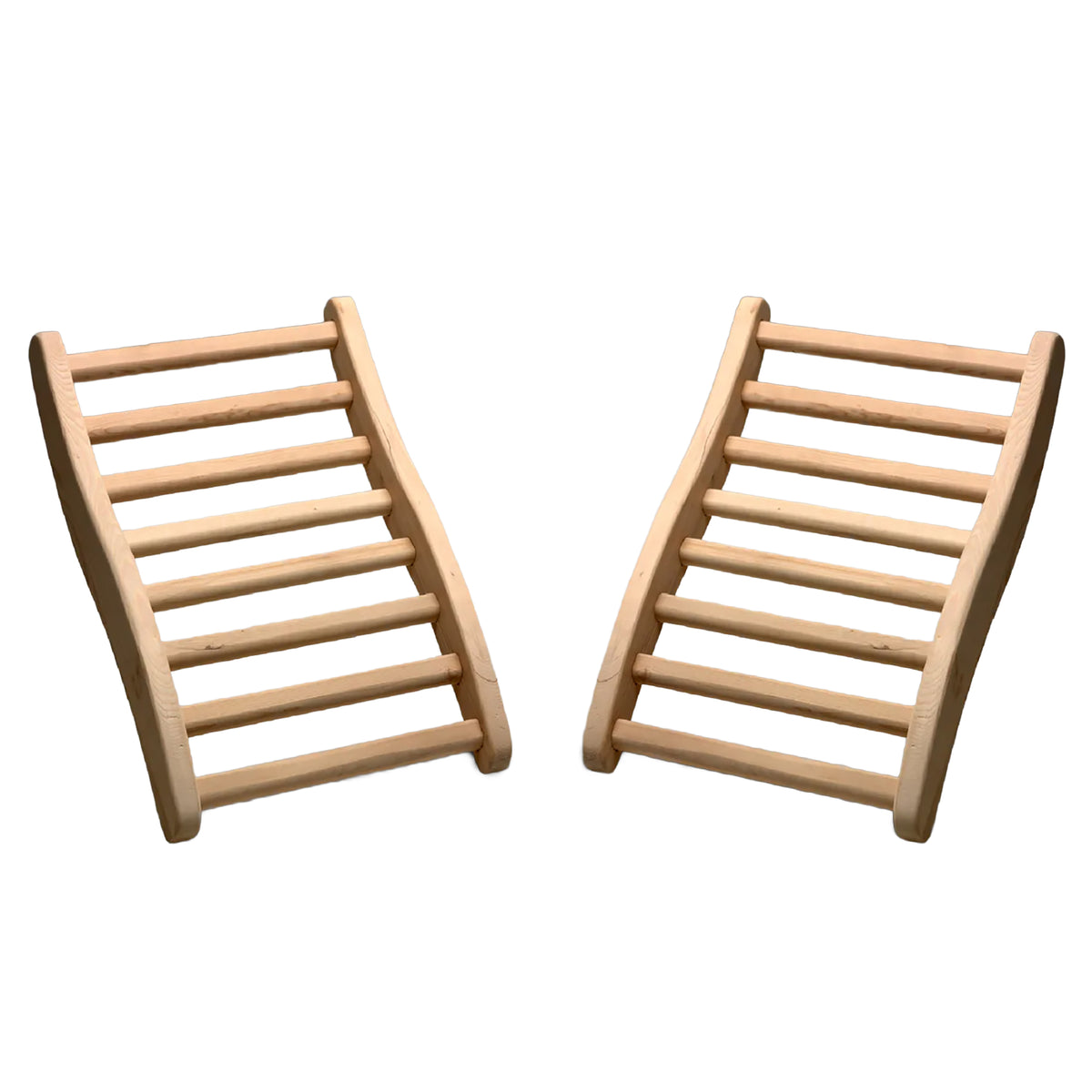 Dynamic Saunas Hemlock Ergonomic Wooden S-Shaped Sauna Backrest, 2pc (Open Box) - VMInnovations