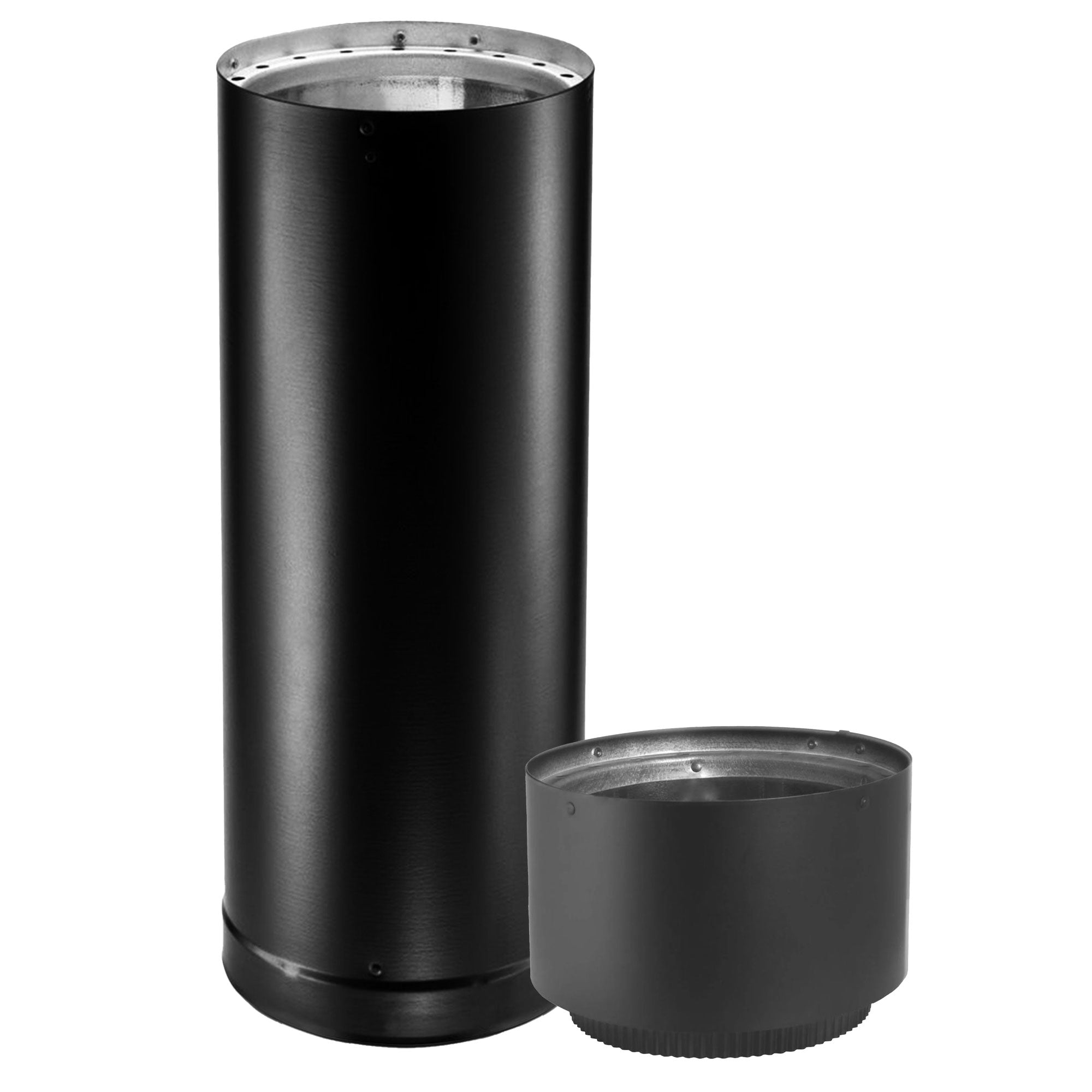 DuraVent 6" Double Wall Stove Pipe & 6" Double Wall Vent Section Stovetop Adapter - VMInnovations