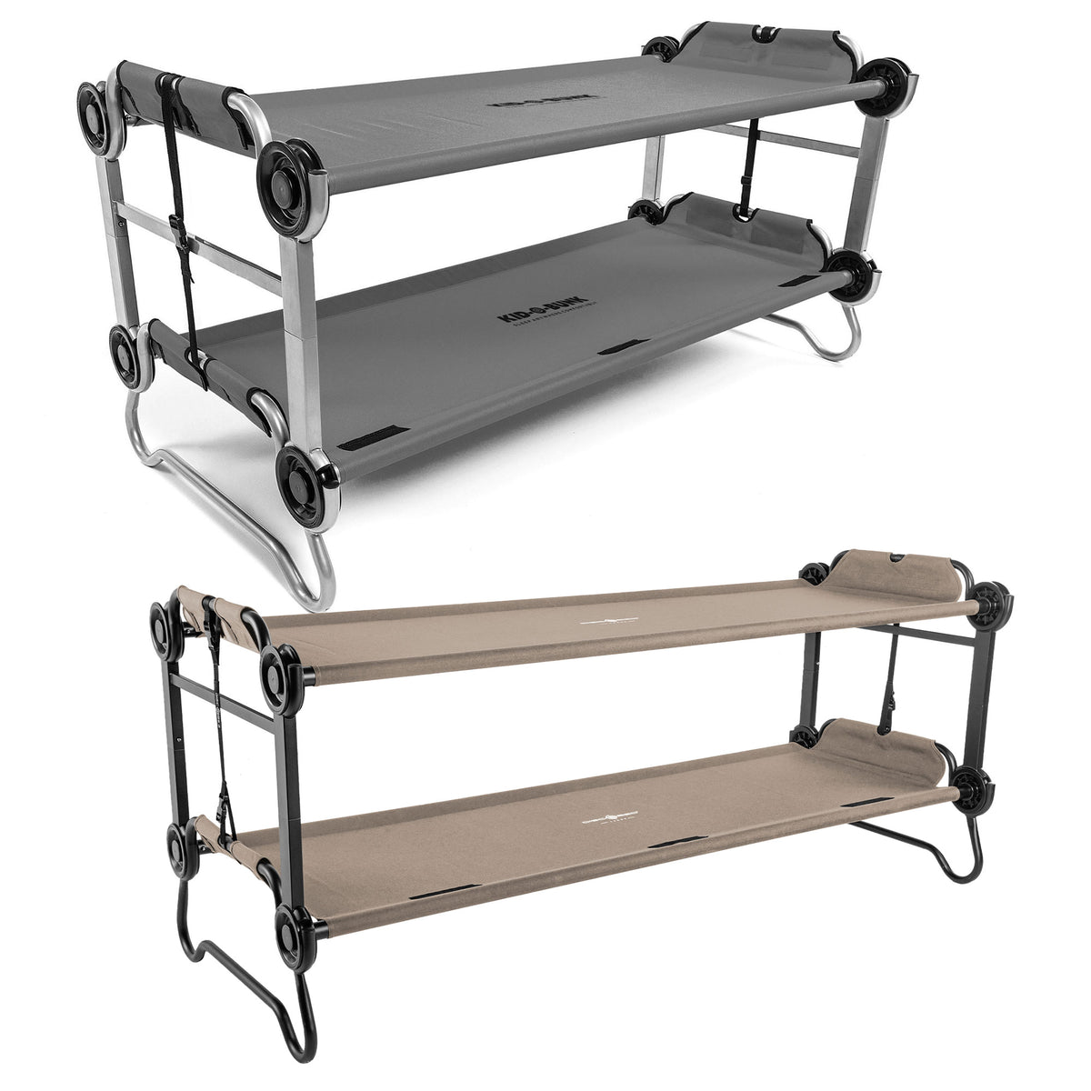 Disc-O-Bed Large Outdoor 2 Person Camping Cots and Youth Double Cot Kid-O-Bunk