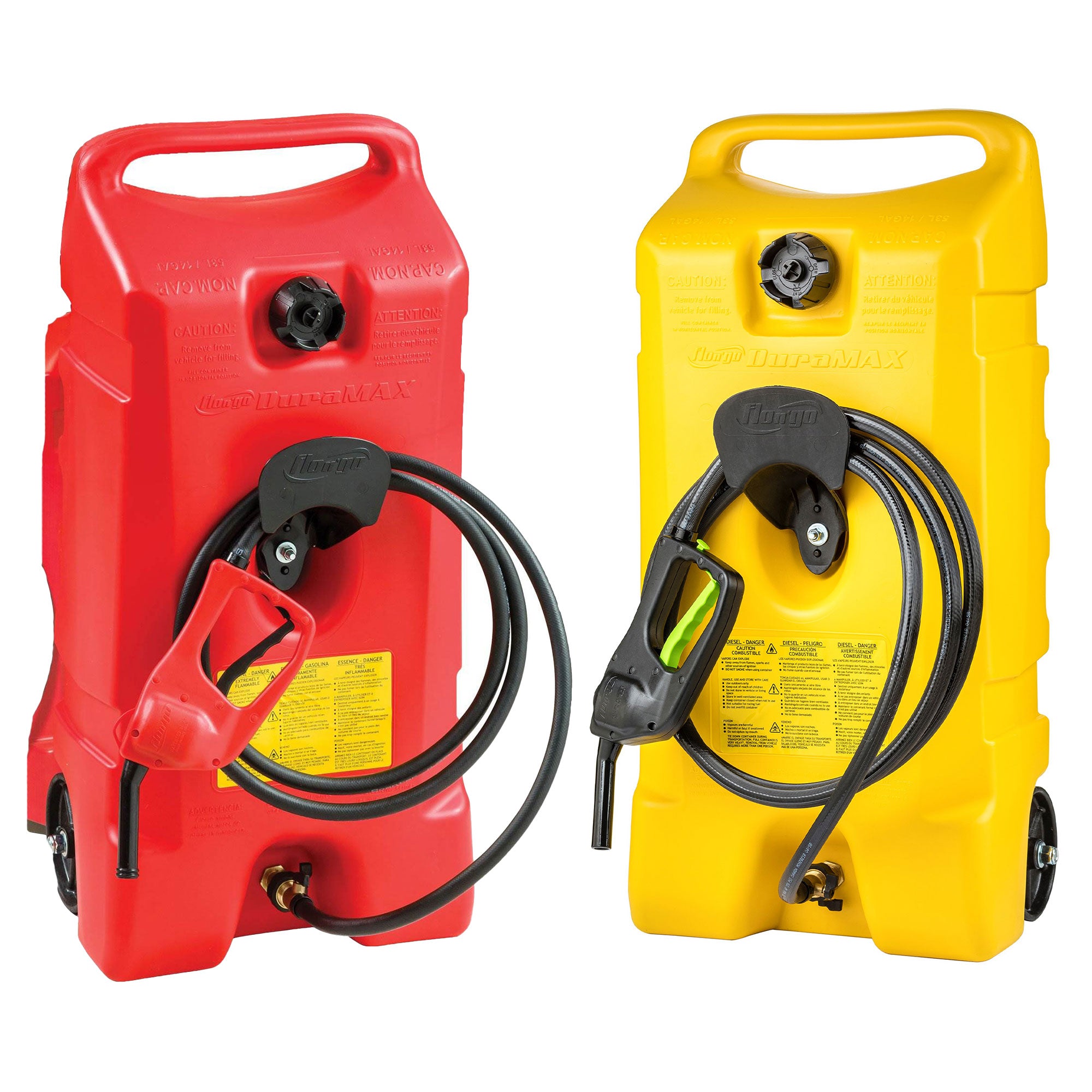 Scepter Flo N' Go Duramax 14 Gal Diesel and Gas Tank Container Caddies & Pumps