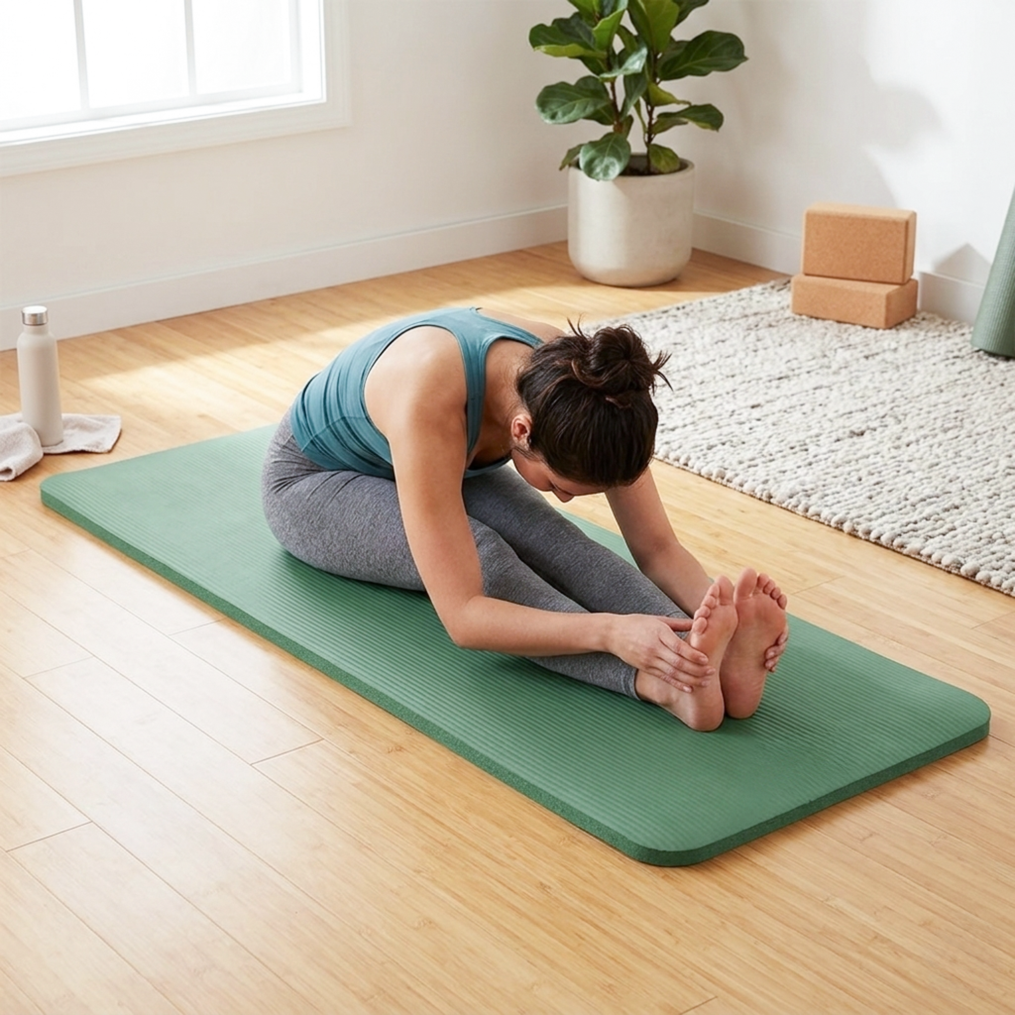 BalanceFrom Yoga Mat, 1" Extra Thick Exercise Pilates Workout Mat (Open Box)