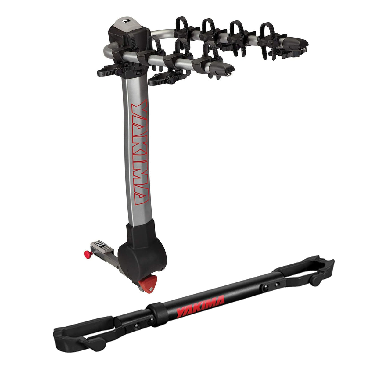Yakima RidgeBack Tilt Away Hitch 2 Bike Rack and TubeTop Hitch Mounted Adapter