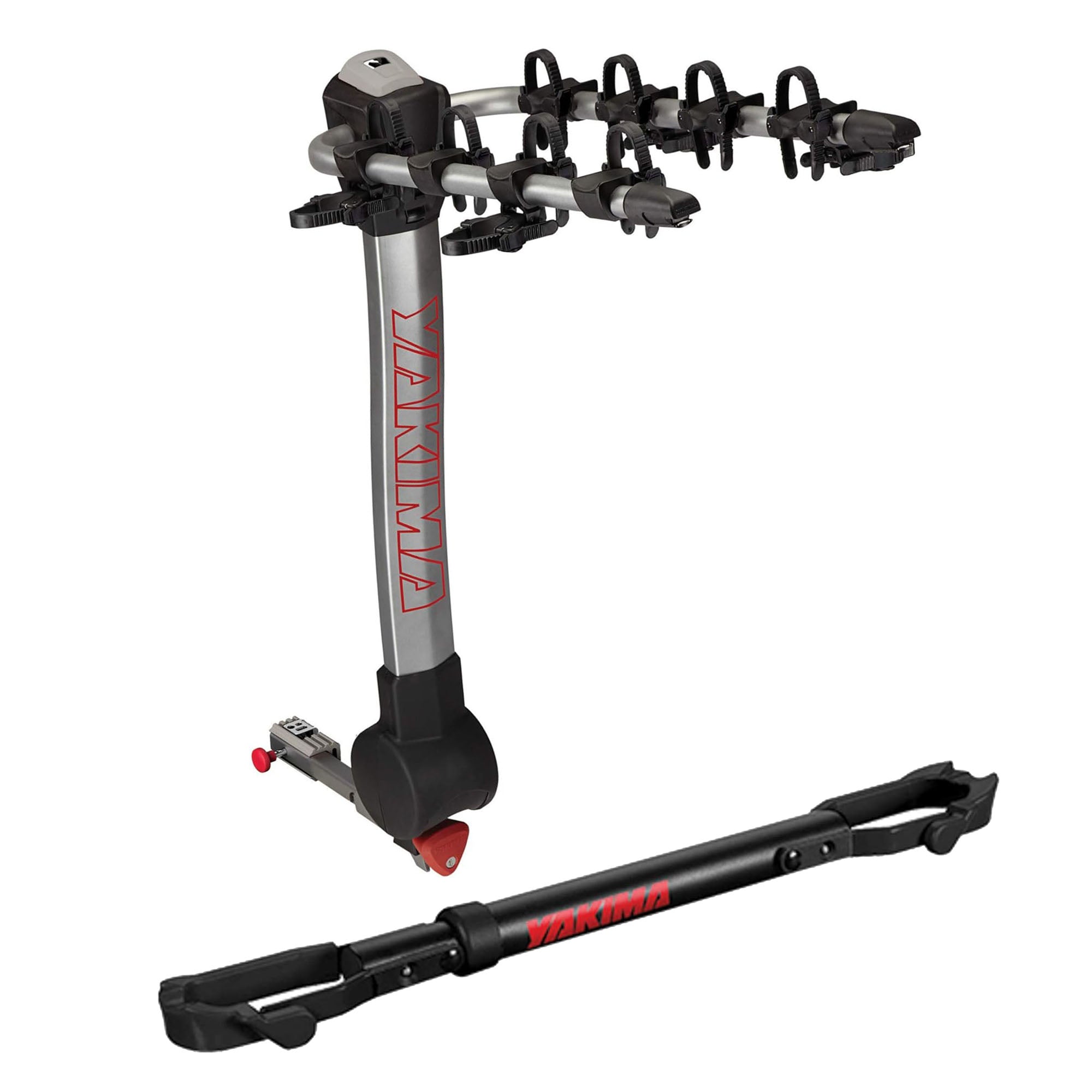 Yakima RidgeBack Tilt Away Hitch 2 Bike Rack and TubeTop Hitch Mounted Adapter