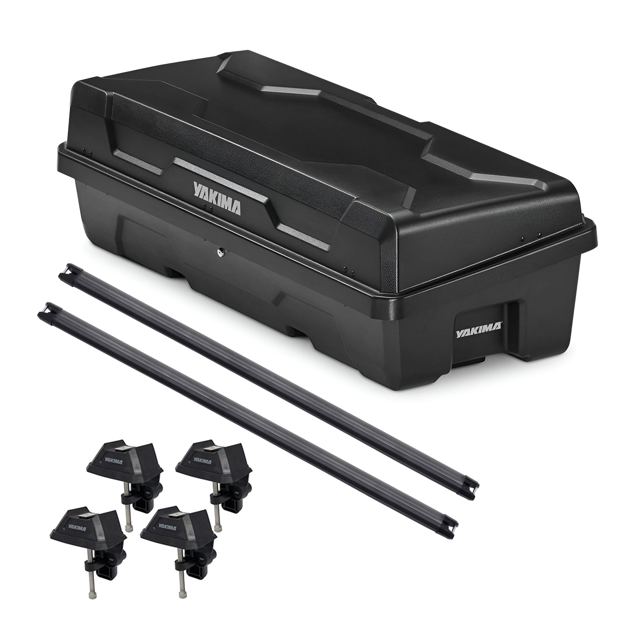 Yakima DeepSpace 10 Rooftop Cargo Box, 68" Heavy Duty Crossbars & Rack Towers