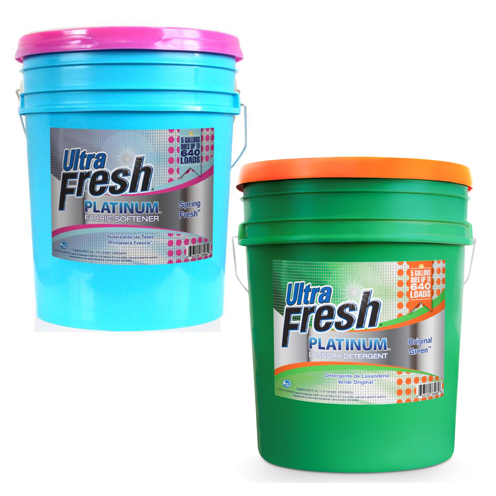 Ultra Fresh 3X Platinum Laundry Detergent & Spring Fresh Fabric Softener, 5 Gal - VMInnovations